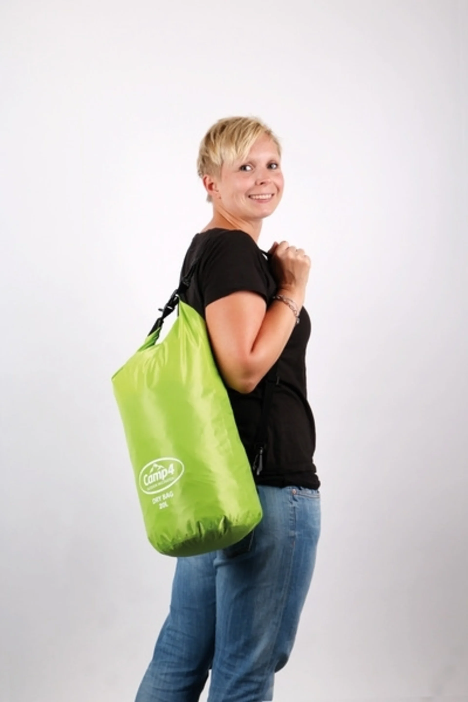 Sac de rangement imperméable avec bandoulière - Dry Pack 20L in Lime