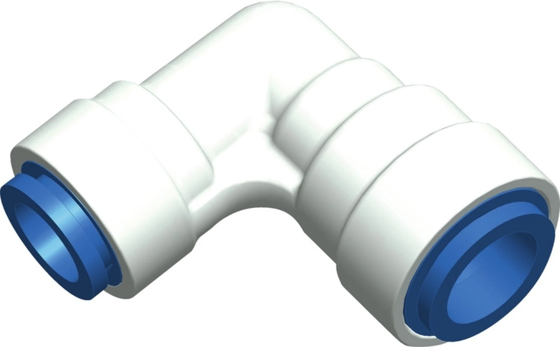 Raccord coudé bleu pour JohnGuest 12mm et Uniquic