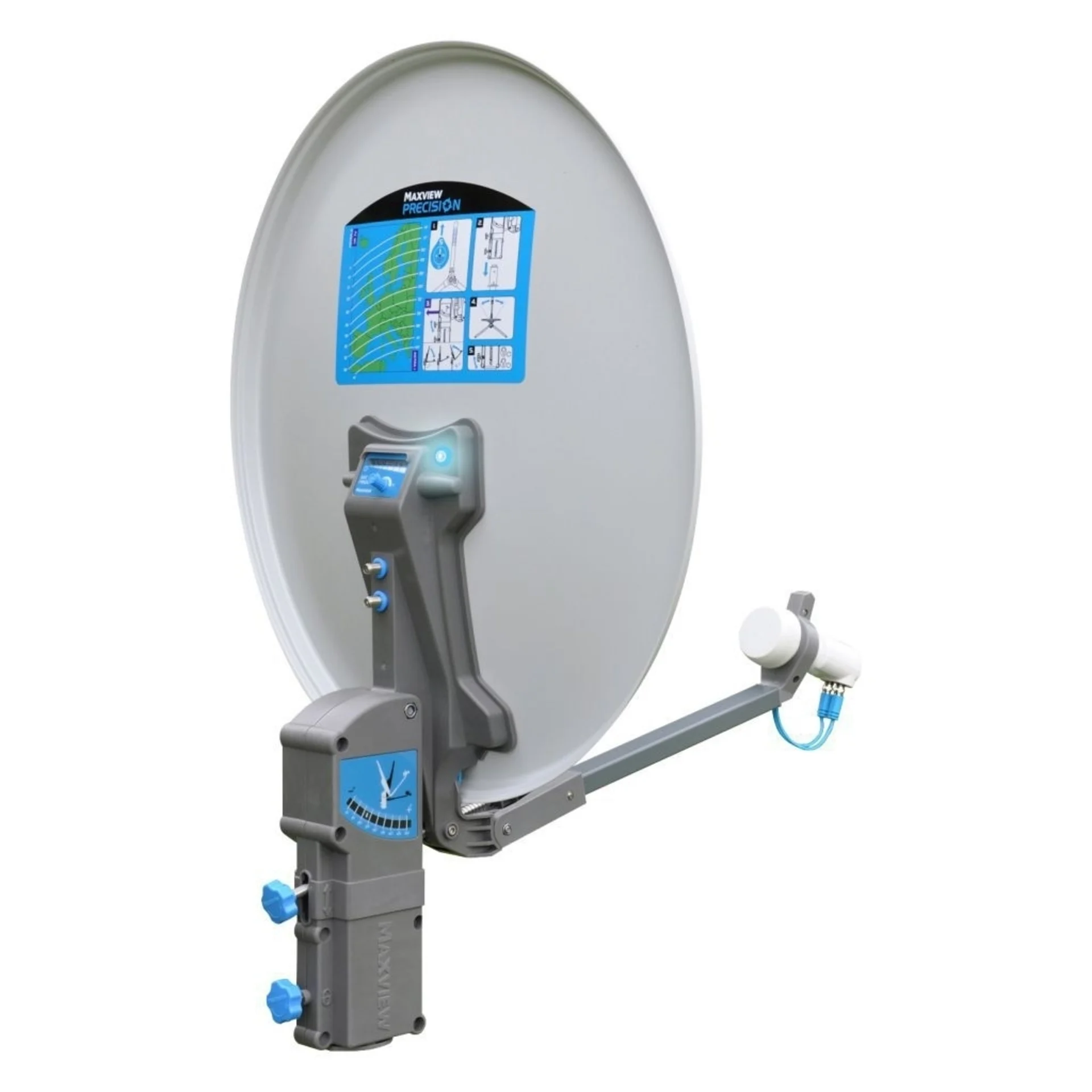 Maxview Precision I.D Manuelle Sat-Anlage Twin 65 cm
