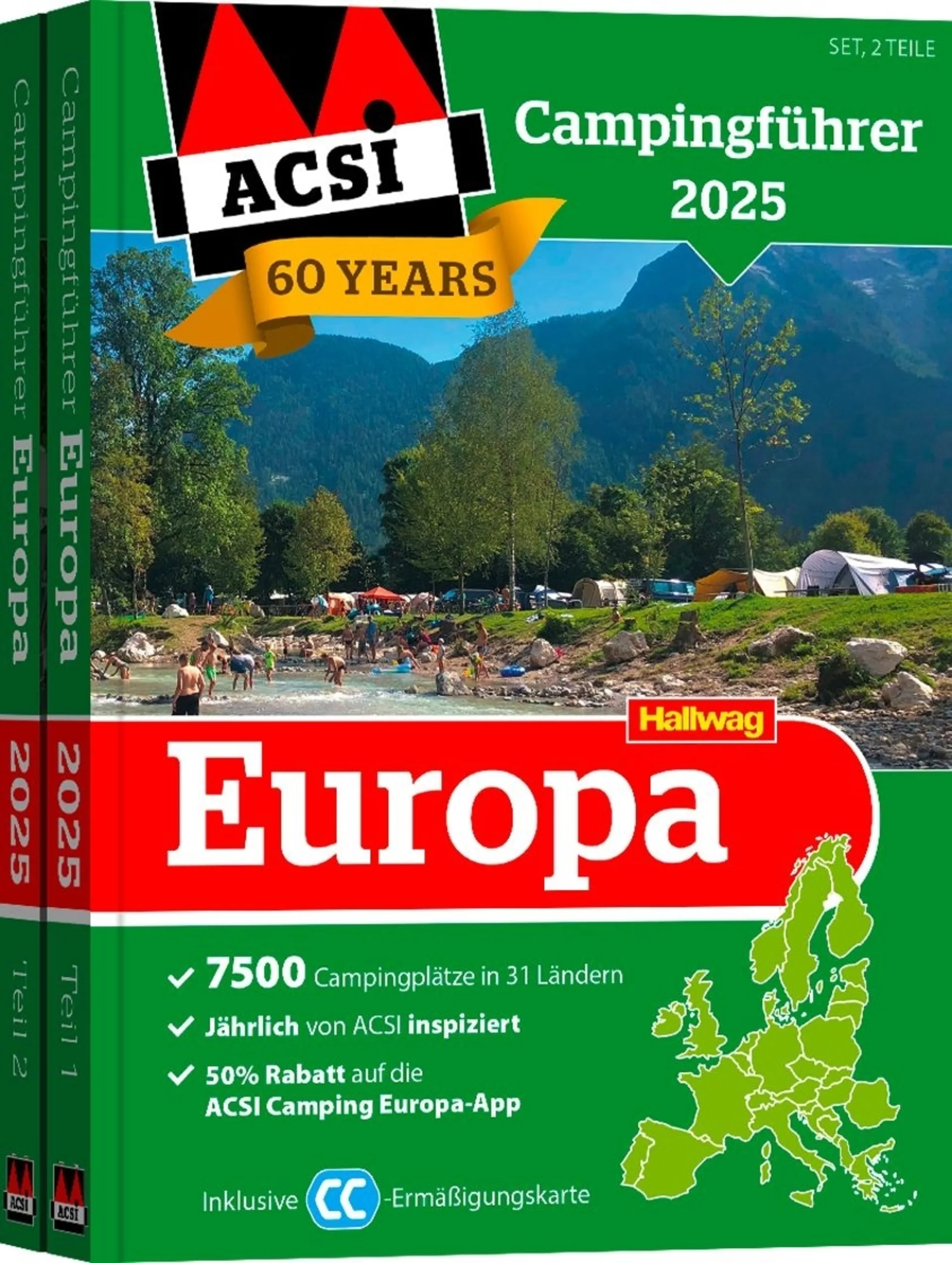 Guide des campings ACSI Europe 2025 avec la carte de réduction CampingCard Guide des campings ACSI Europe 2025 avec la carte de réduction CampingCard