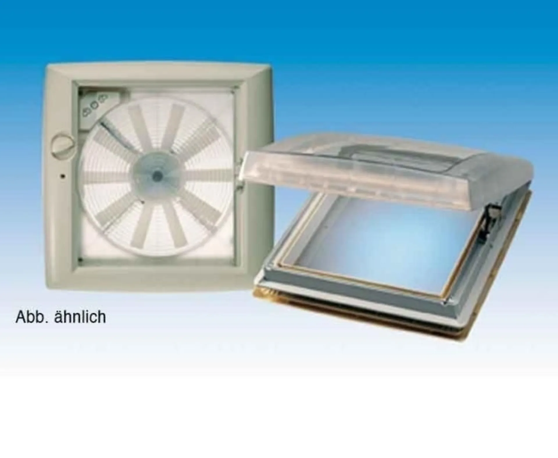 Dachhaube Omni-Vent mit Ventilator 40x40 weiss