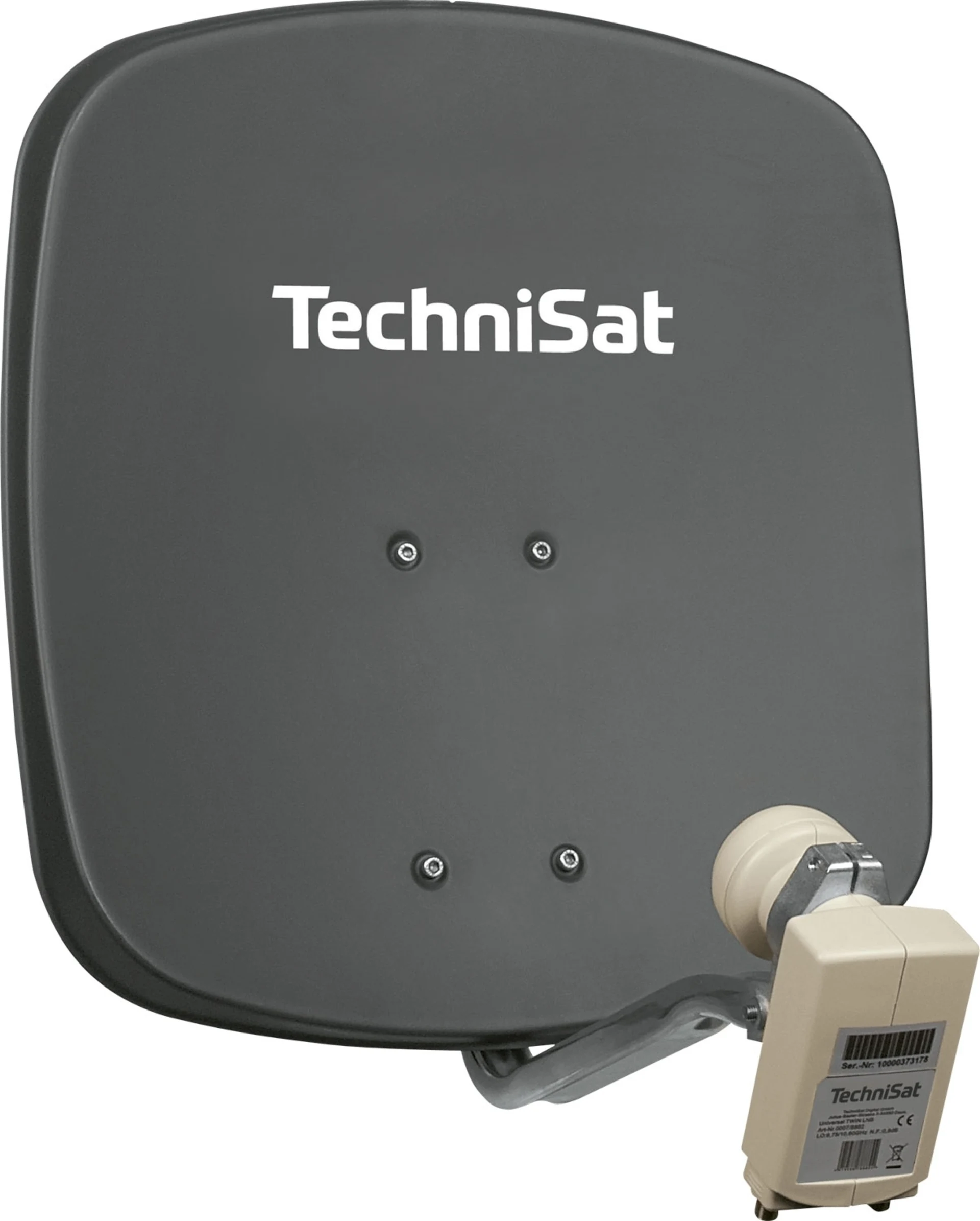 TechniSat DigiDish 45 Sat-Antenne (Universal-Twin-LNB) schiefergrau