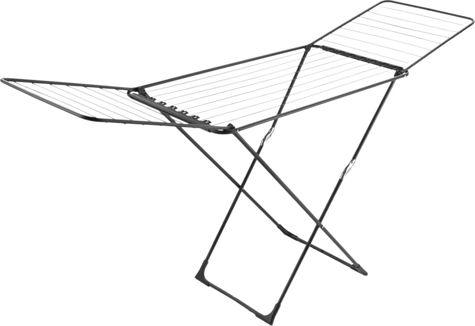 Metaltex Huracan Onyx Séchoir à linge à ailes pliable noir mat