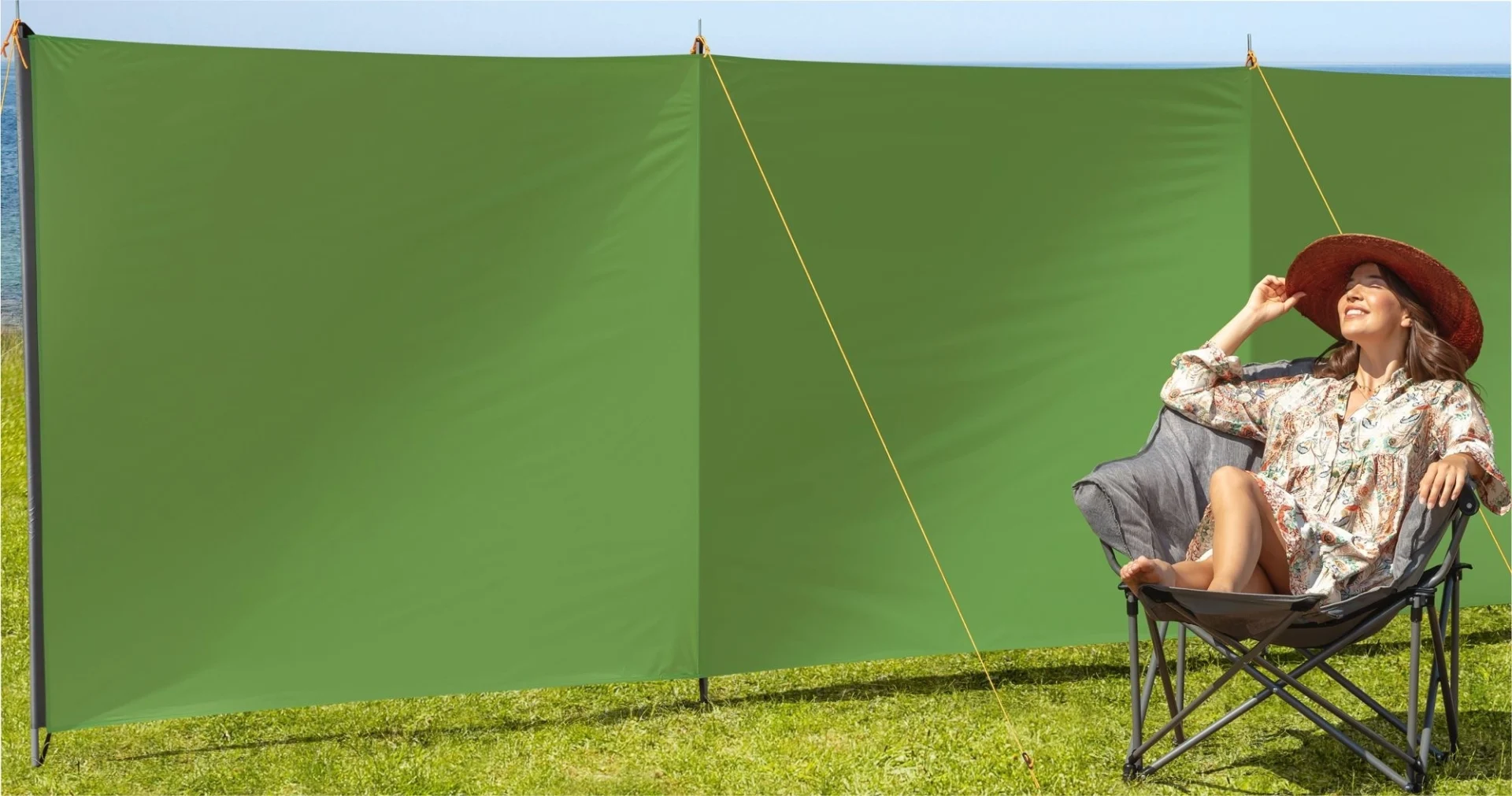 Berger Screen Windschutz Länge 500 cm Grün