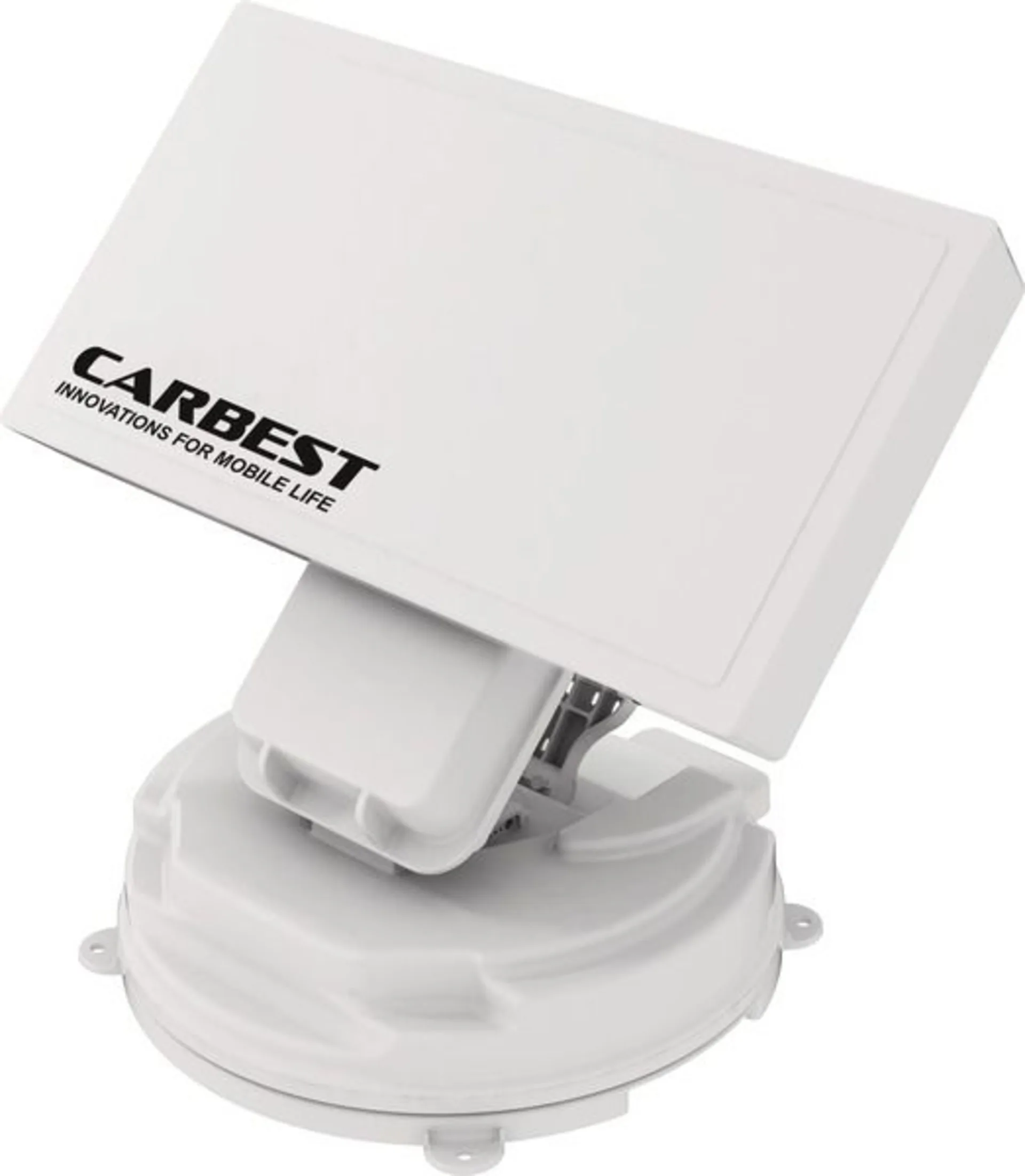 Vollautomatische Sat-Flachantenne mit Auto-Skew und 10 vorprogrammierten Satelliten - Carbest Snipe Pro