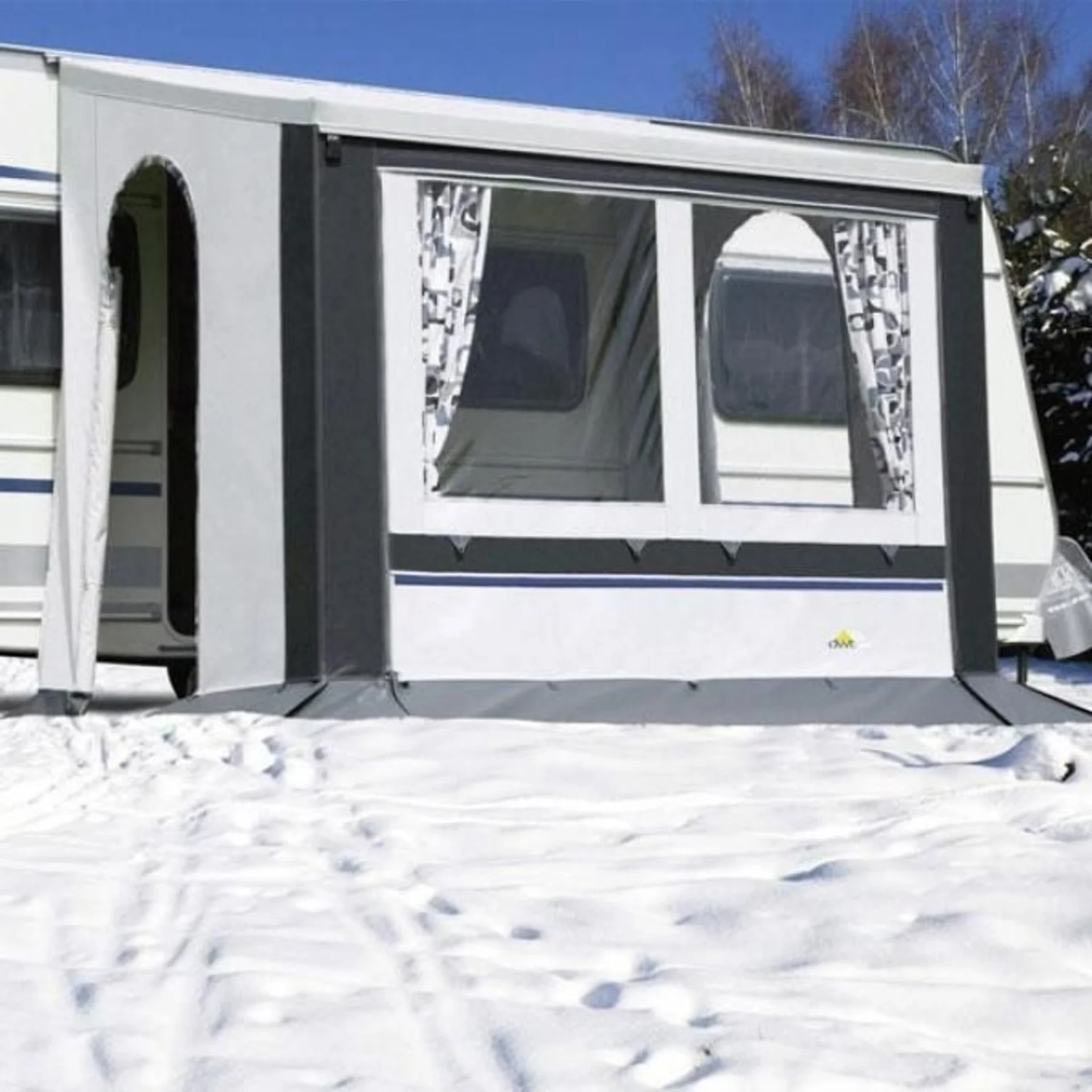 DWT Cortina II Auvent toutes saisons Gris 350 x 210 cm