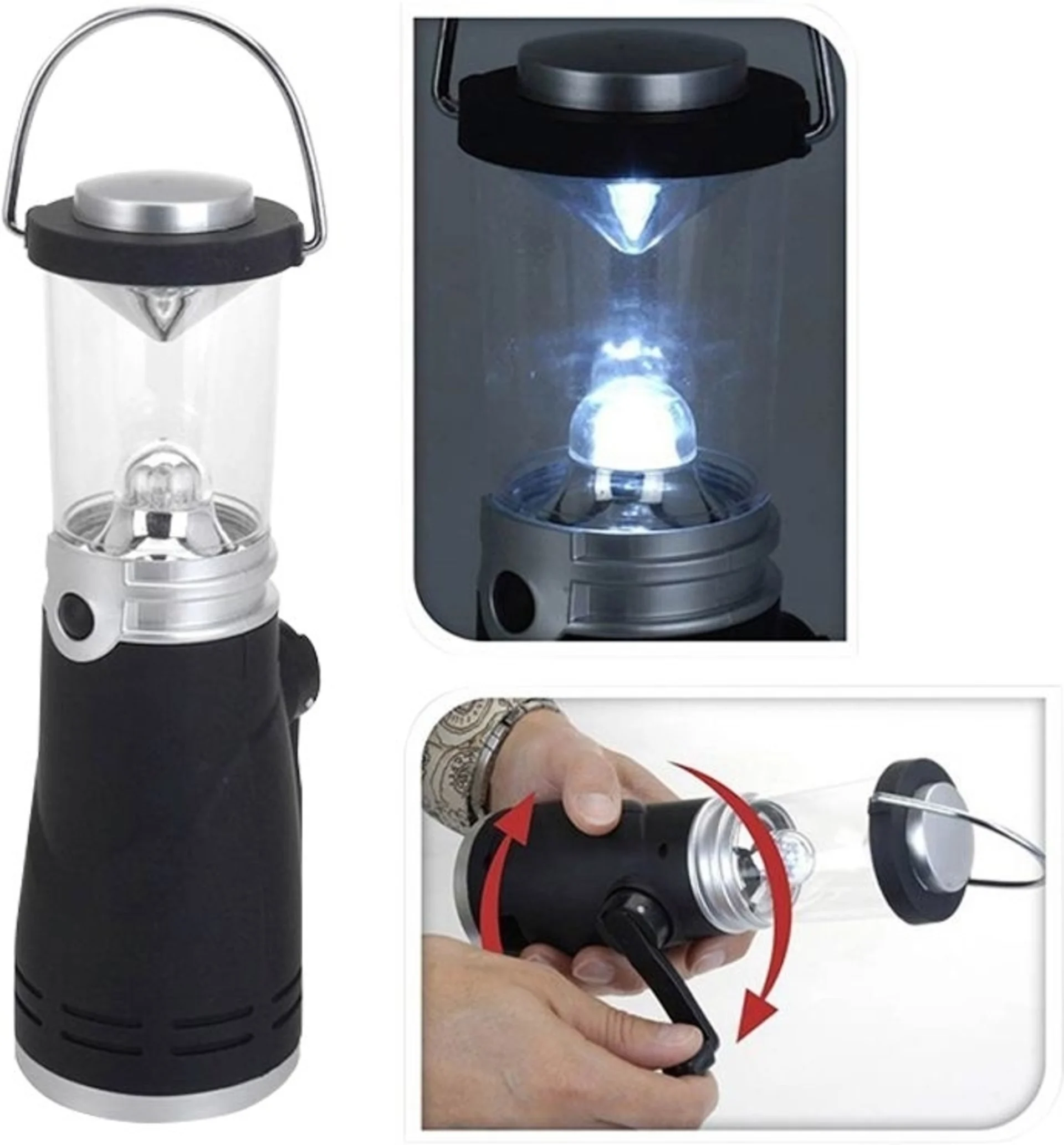 Eaxus Dynamo LED lampe de camping avec manivelle