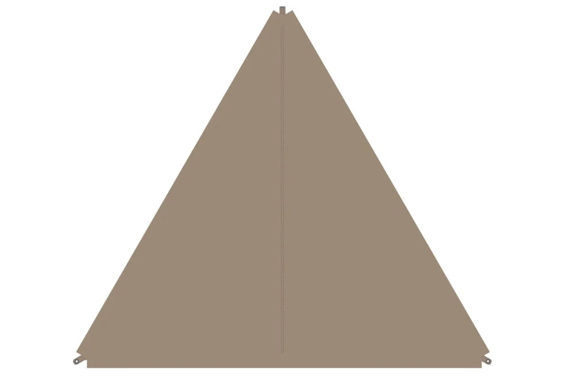 Bent Sonnensegel Zip-Protect Canvas Single mit Reißverschluss-Abdeckklappen ocker