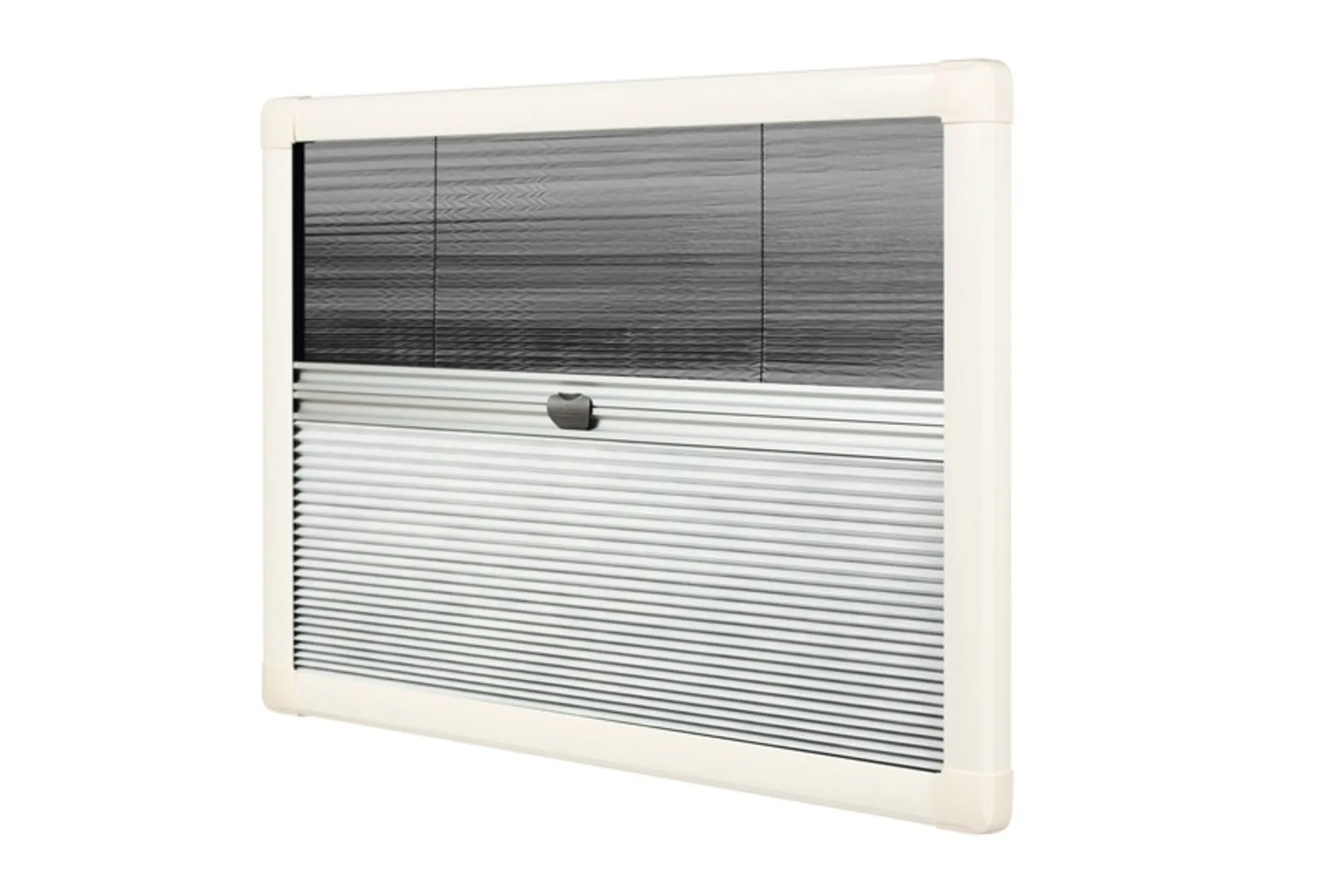 Store plissé Duo UCS 472 x 501 mm, couleur crème