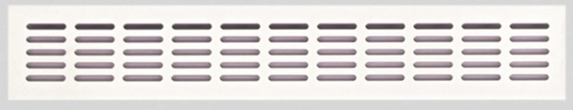 Grille d'aération de luxe 400 x 80 mm (blanc)