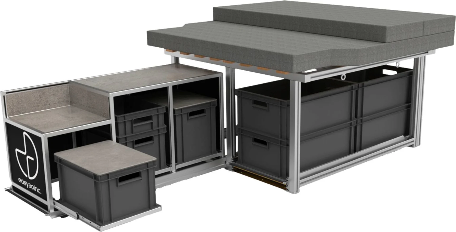 easygoinc. Vanlife-Modul SPORT für Fiat Talento Combi lg / Renault Grand Trafic Combi / Nissan NV300 L2