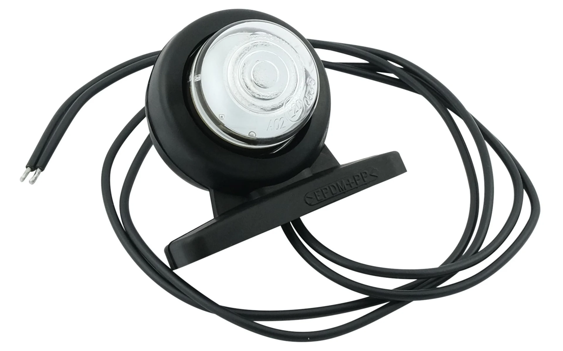LED-Leuchte rot/weiss 12/24V PVC 60x52mm, Li & Re, 1000mm Kabel