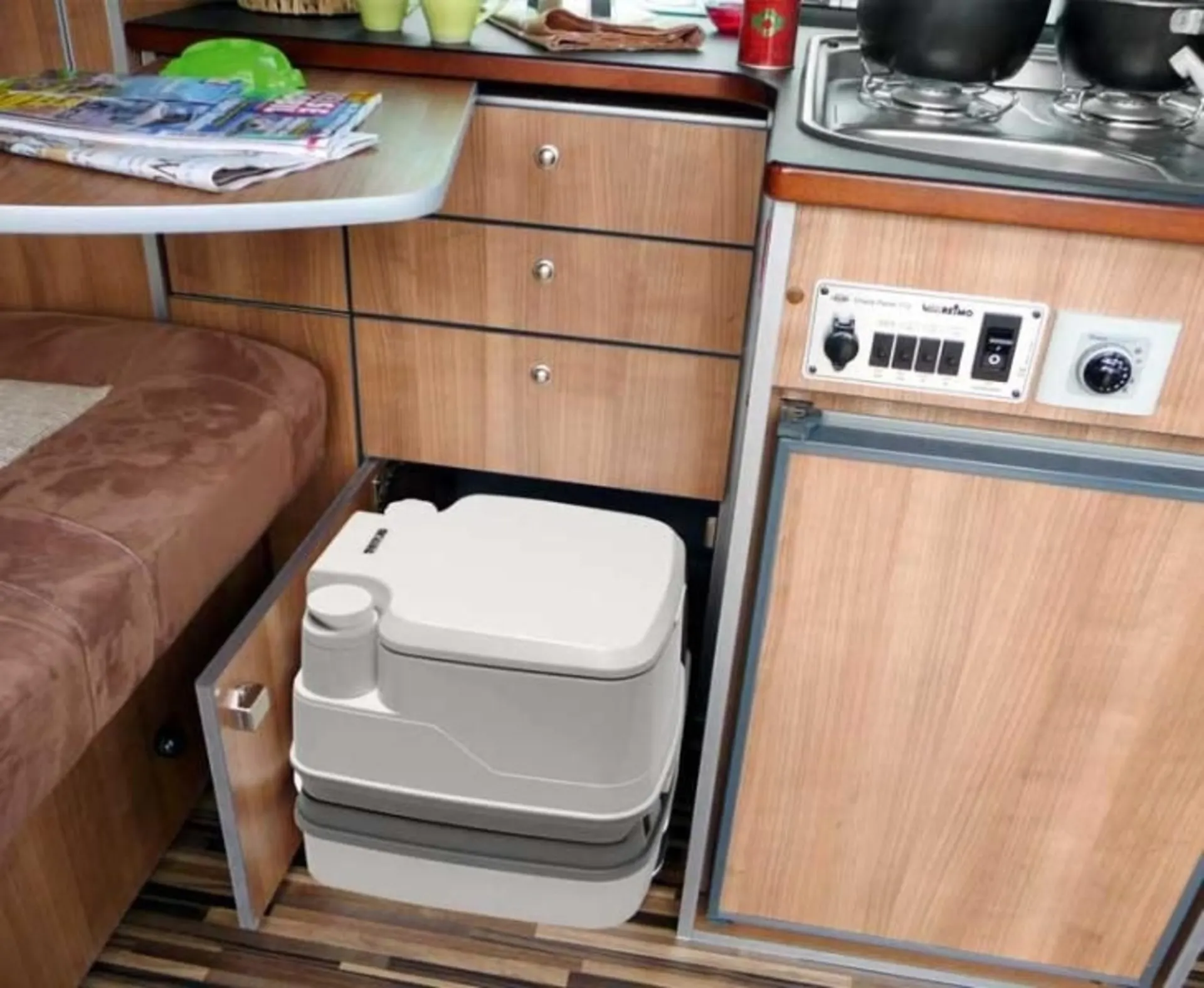 Küchenteil FT mit Sideboard,Nussbaum,TravelStyle T