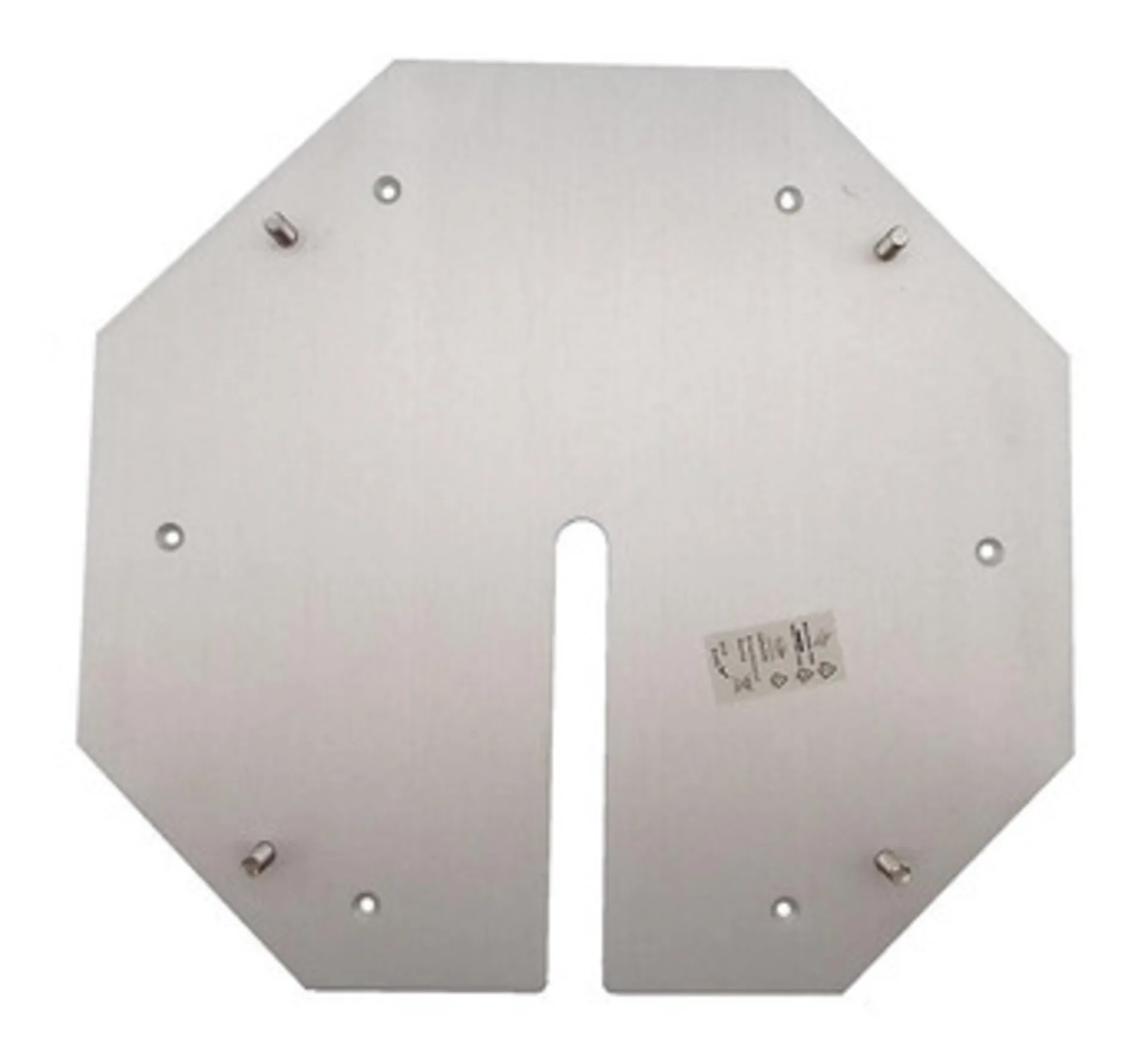 Montageplatte Alu eloxiert 8-eckig; 360 x 360 x 3 mm