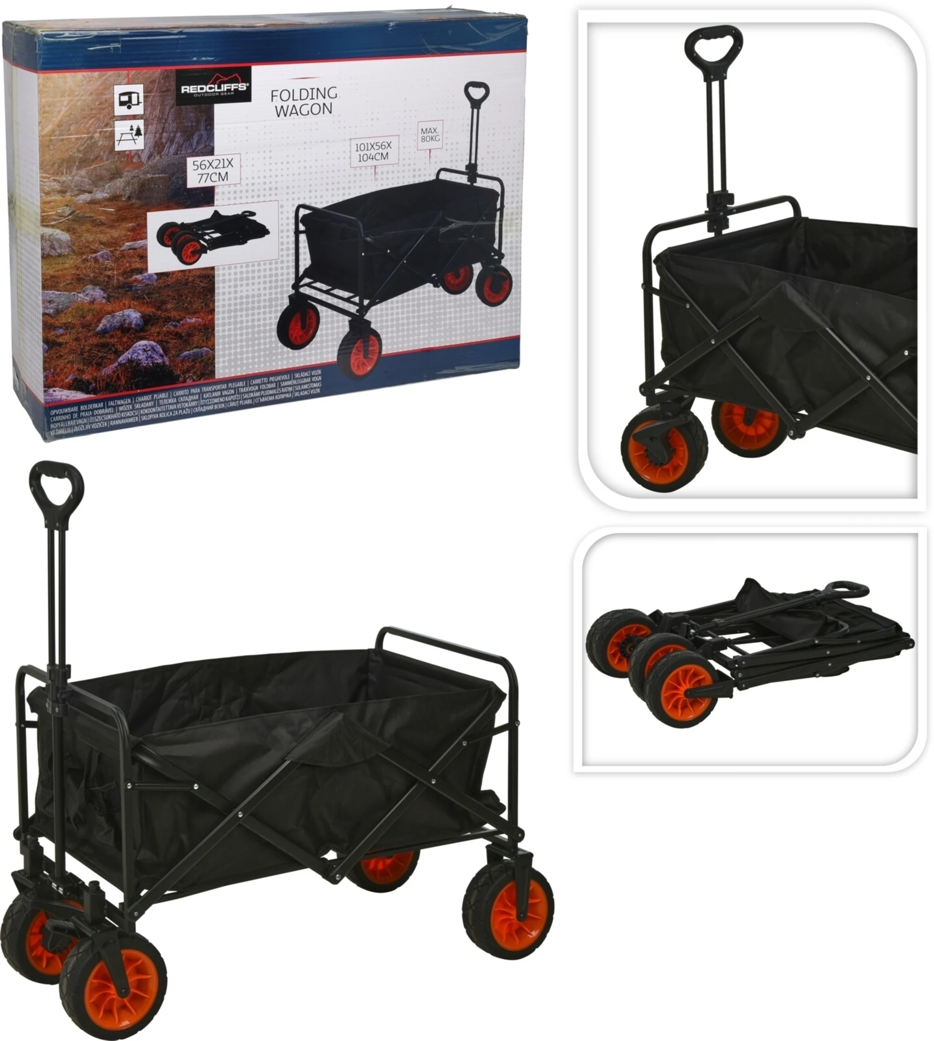 Bollerwagen faltbar - 80kg Tragkraft