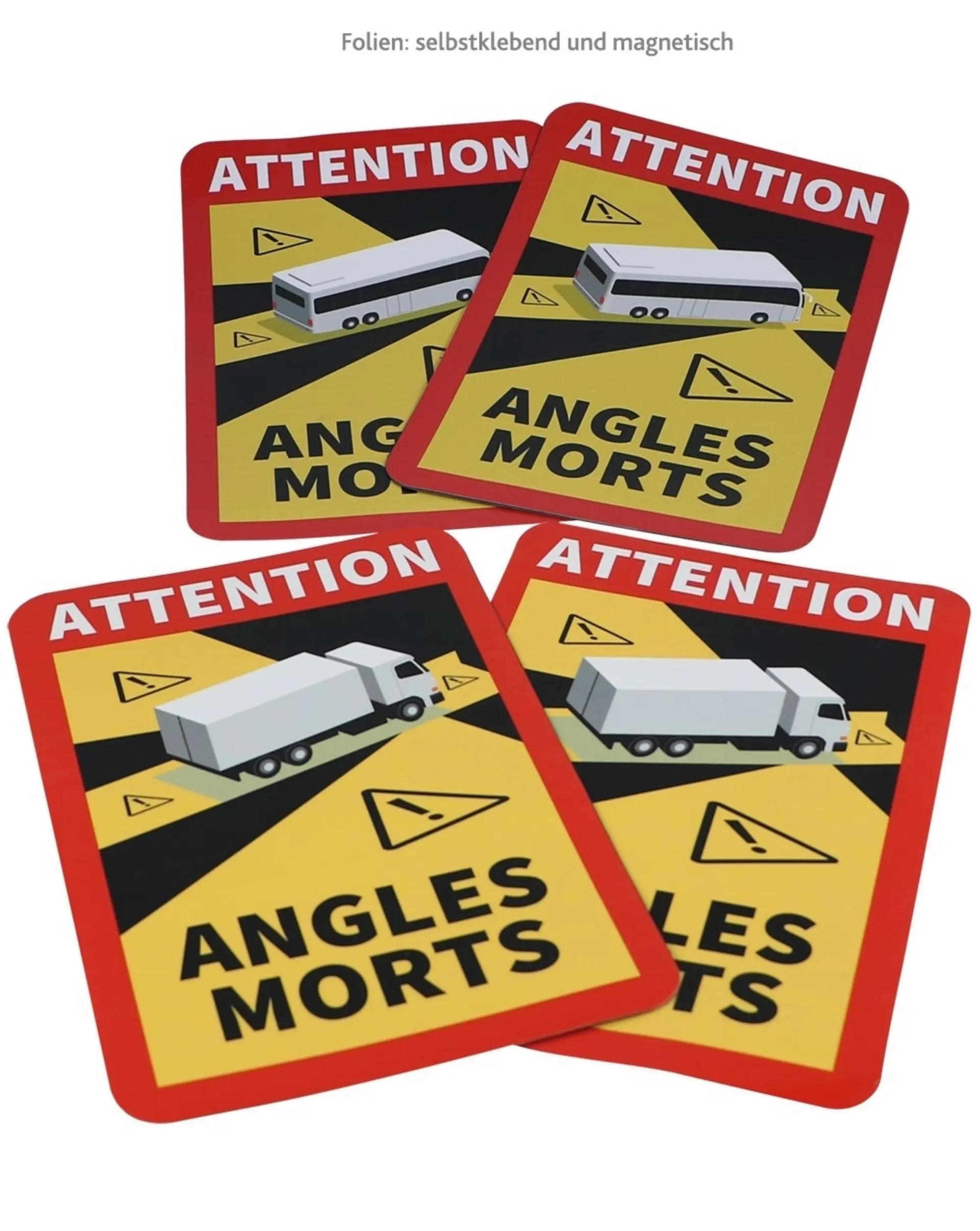 Film autocollant "angle mort" pour les camions