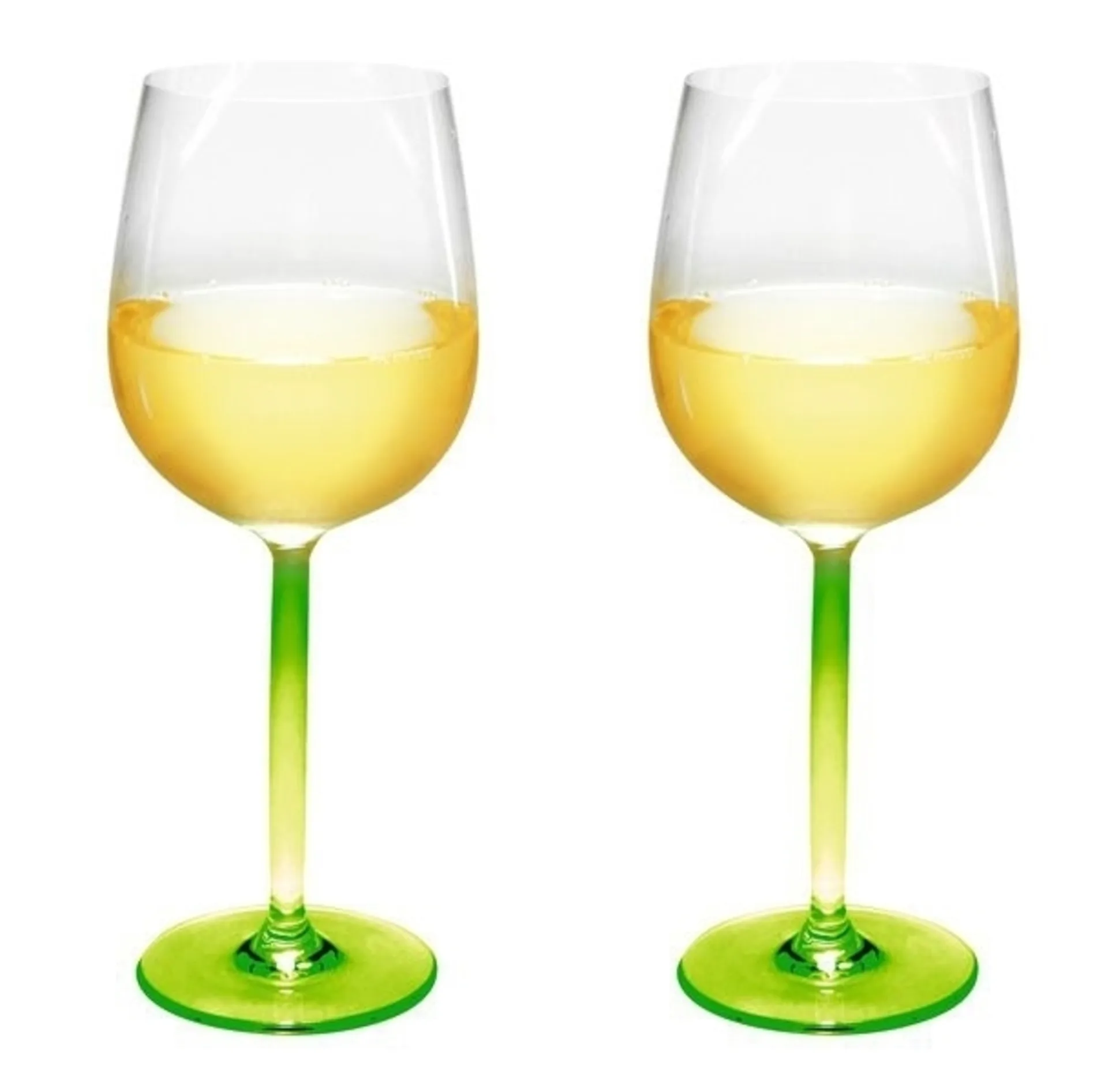Camp4 verres à vin en plastique Tarifa à pied vert - verres en plastique pour le camping et les loisirs