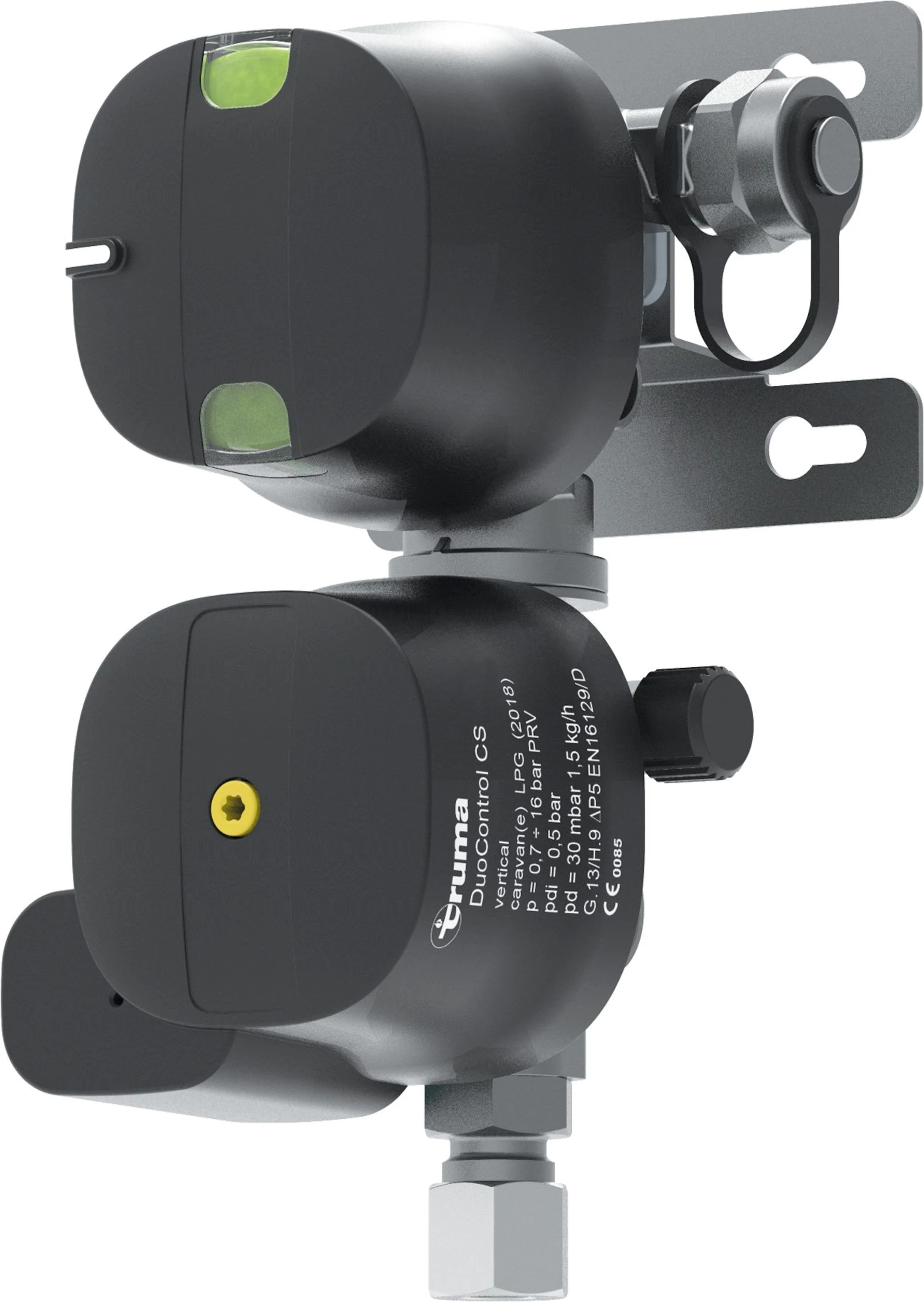Régulateur de pression de gaz Truma DuoControl CS pour fonctionnement à deux bouteilles Vertical