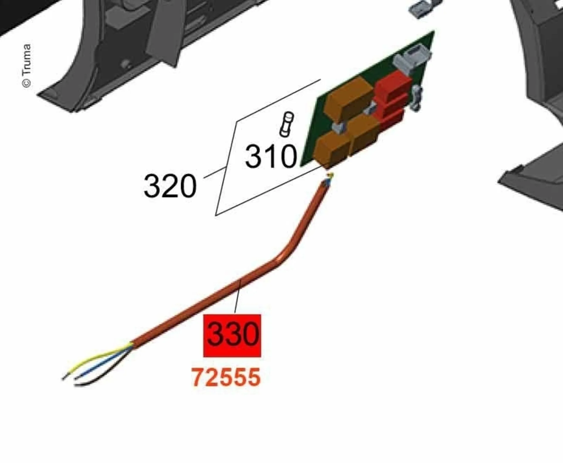 Stromkabel 230V mit einer Länge von 1.6 Metern