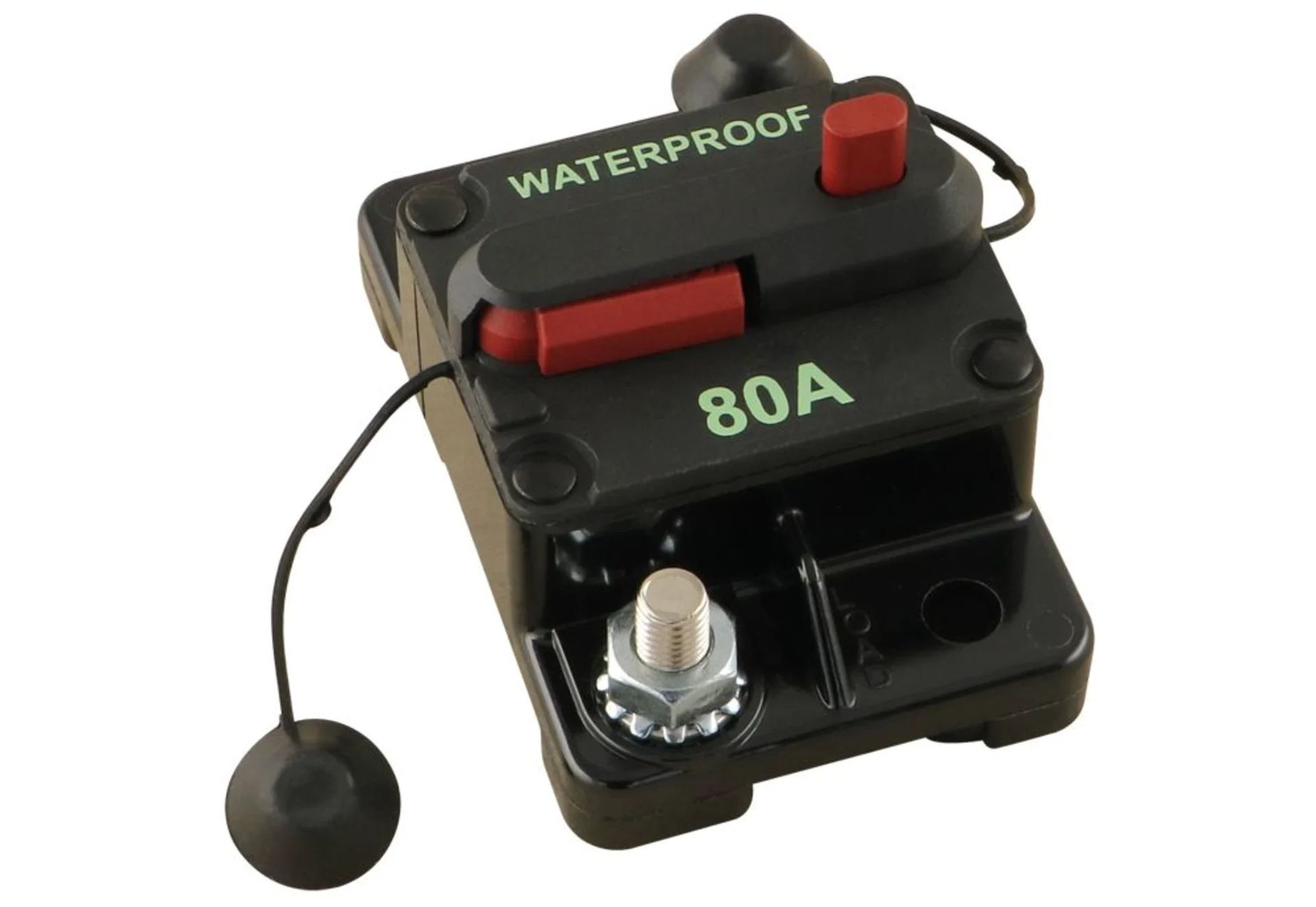 Sicherungsautomat 80 A wasserfest 75 x 49 x 45 mm, 12 - 42 V Sicherungsautomat 80 A wasserfest 75 x 49 x 45 mm, 12 - 42 V