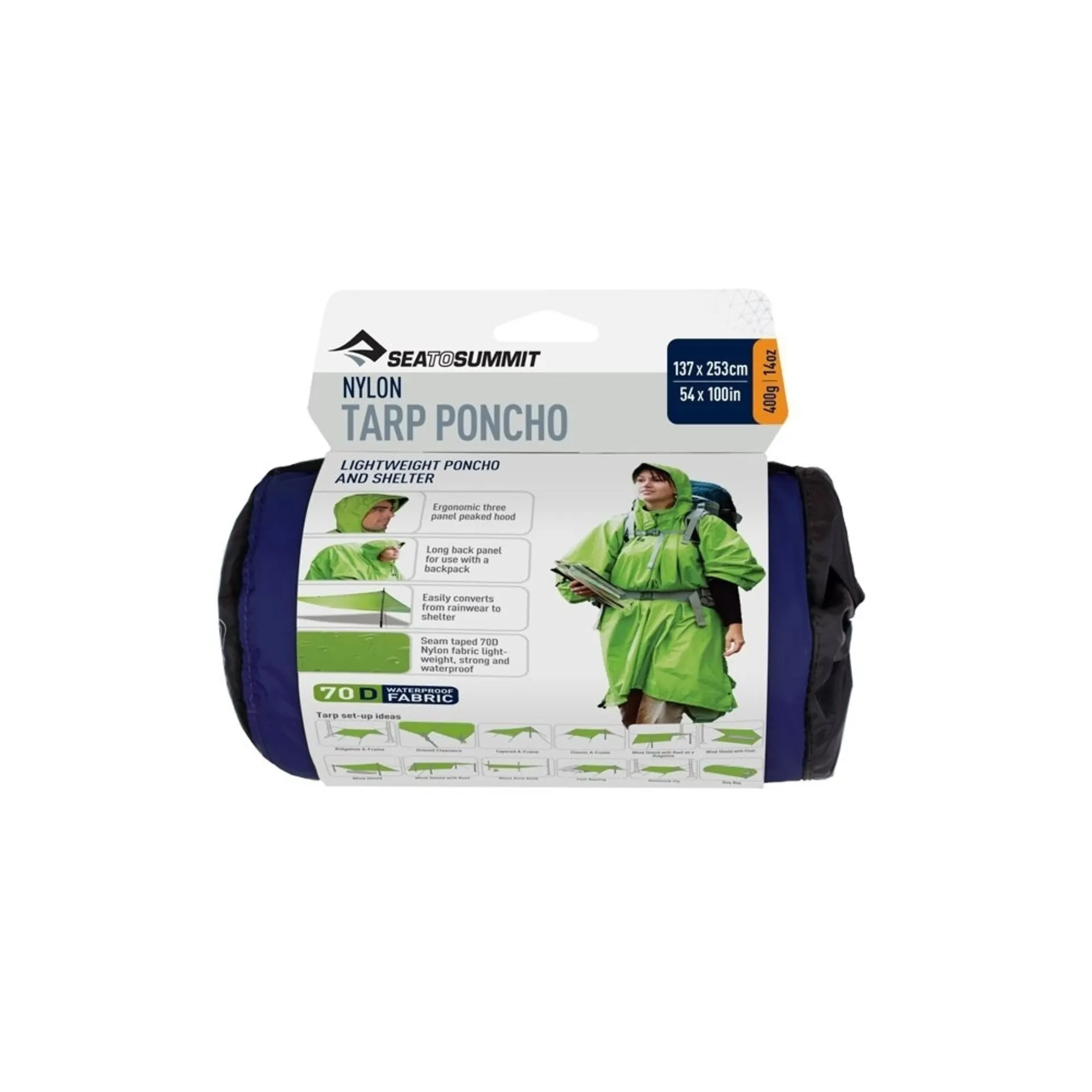 NYLON TARP PONCHO navy Sea to Summit