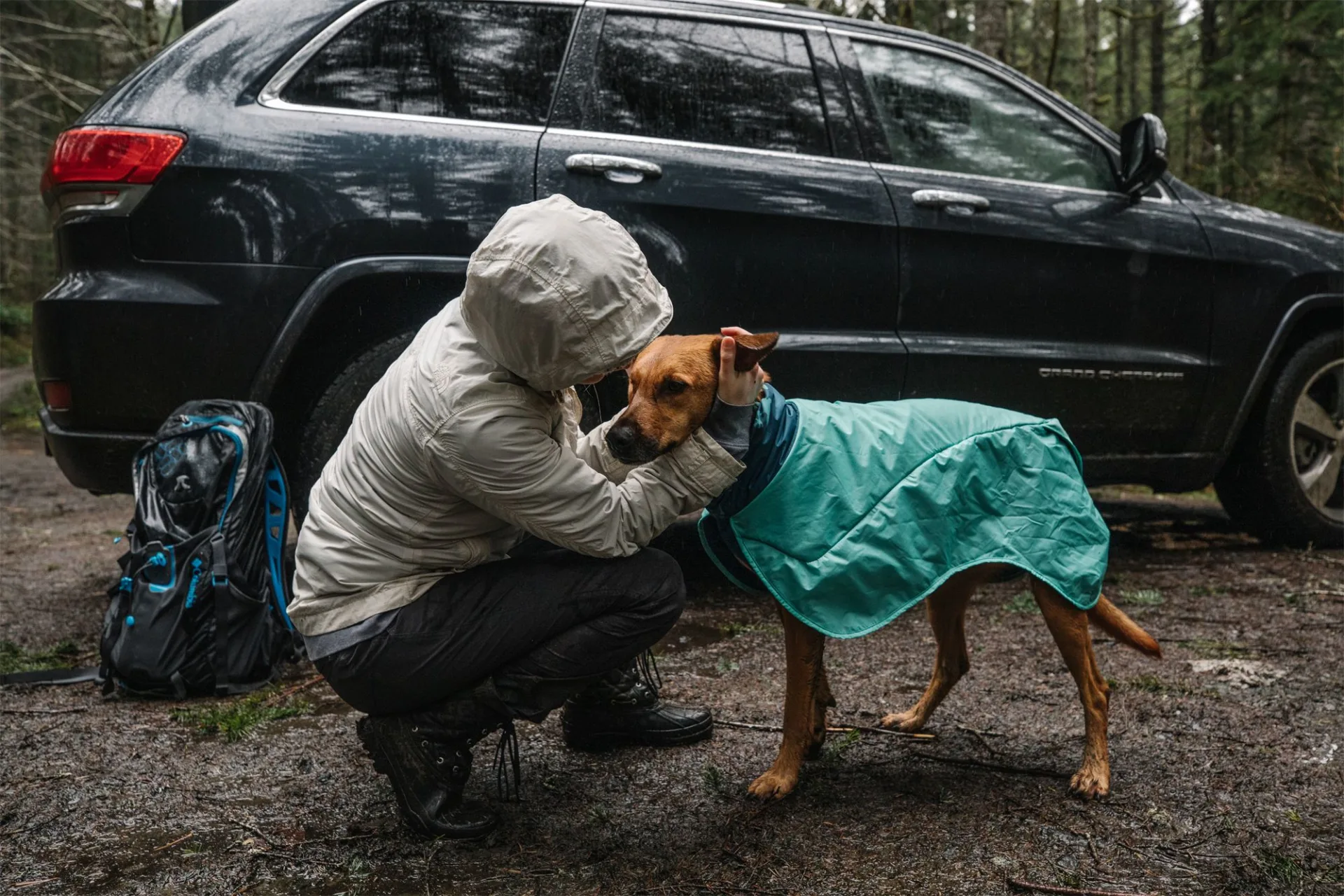 Ruffwear Dirtbag Hundehandtuch Aurora Teal M