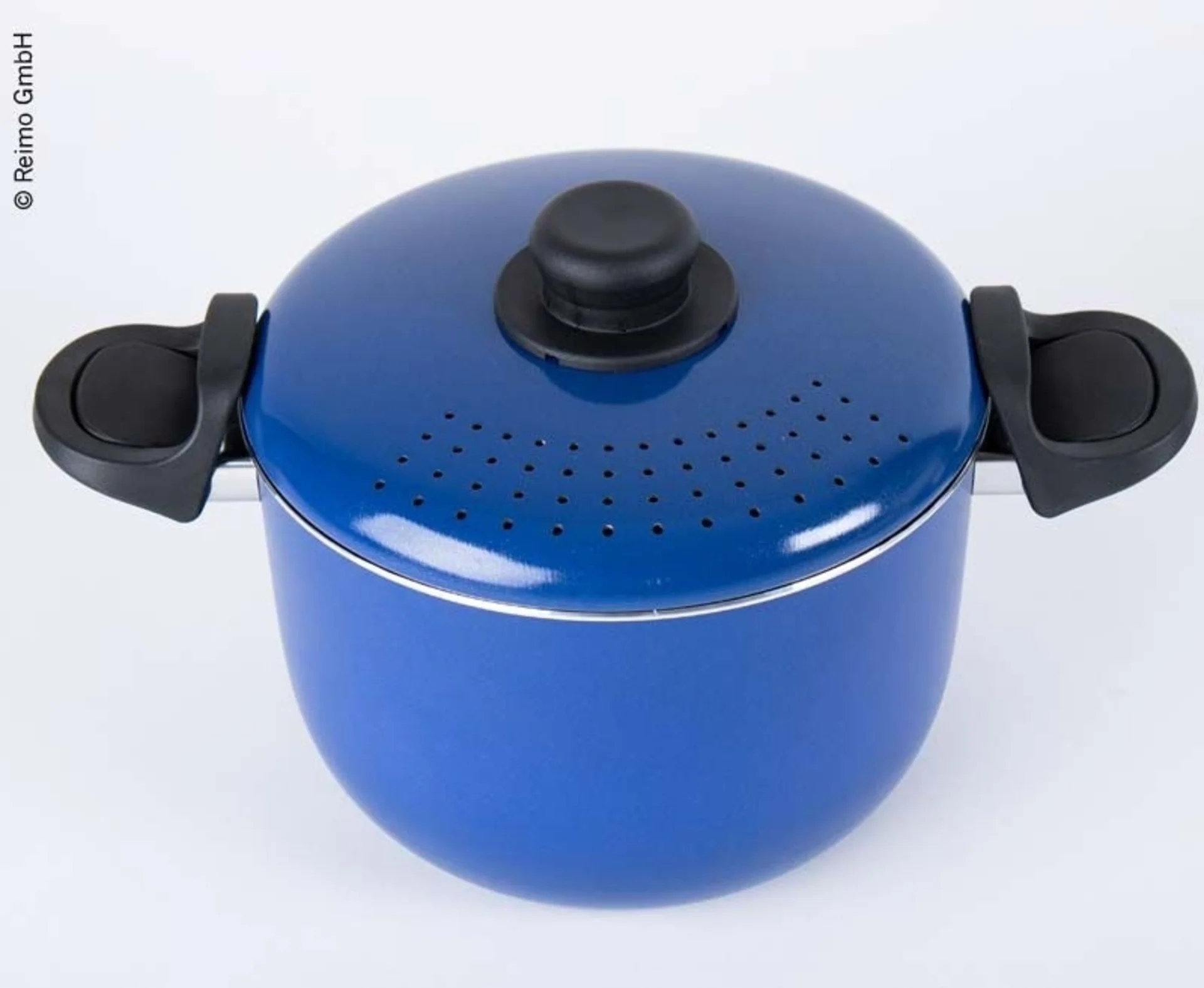 Batterie de cuisine de camping Camp4 en aluminium avec revêtement antiadhésif - 9 pièces en bleu/noir