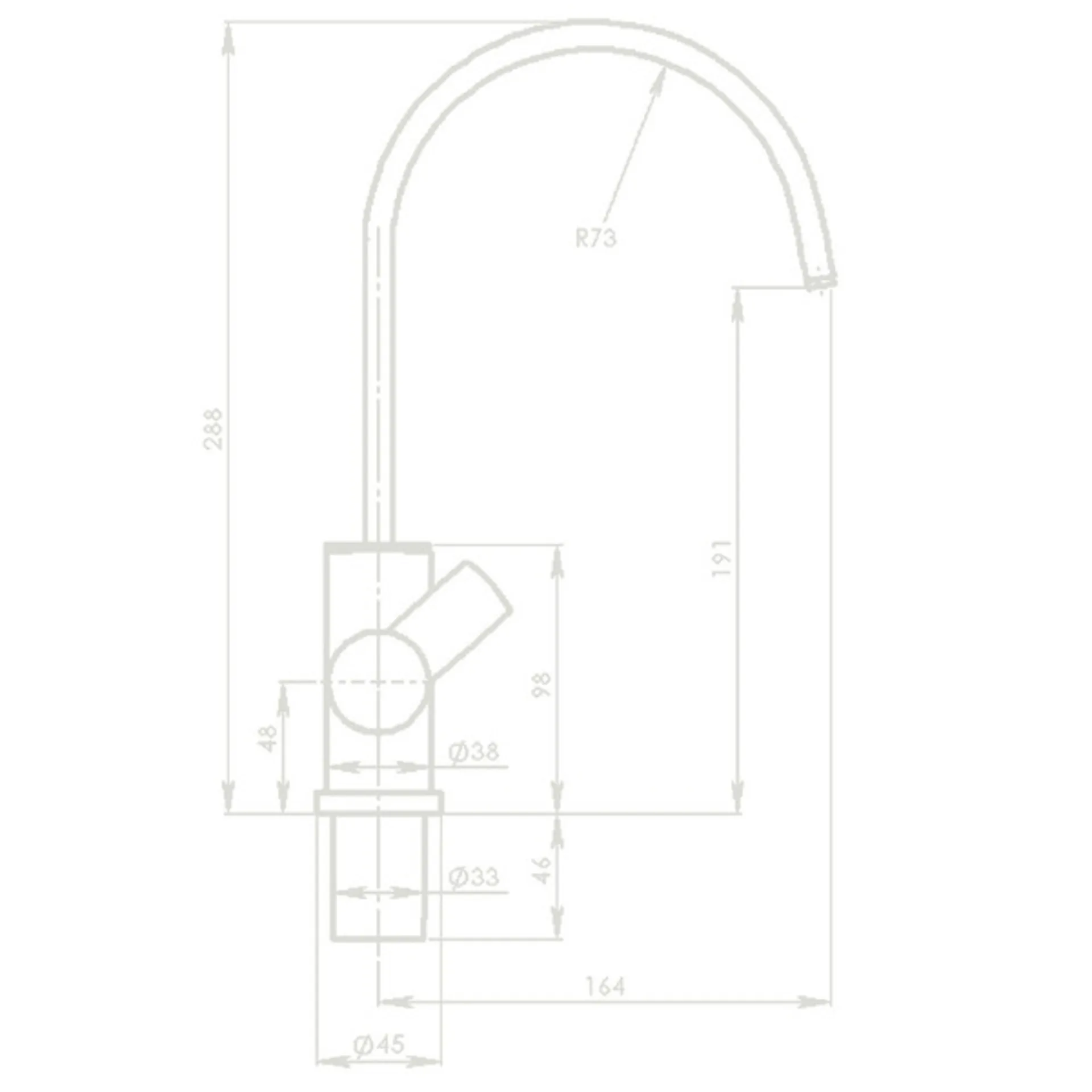 Einhebelmischer Contur S90