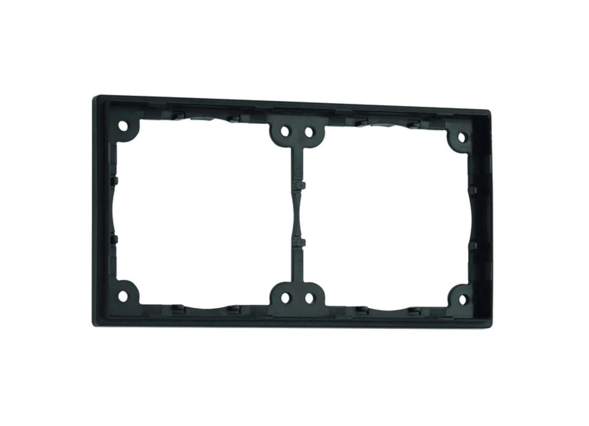 Cadre d'écartement double. Plat, hauteur de montage : 3 mm. Gris ardoise. Emballage en libre-service