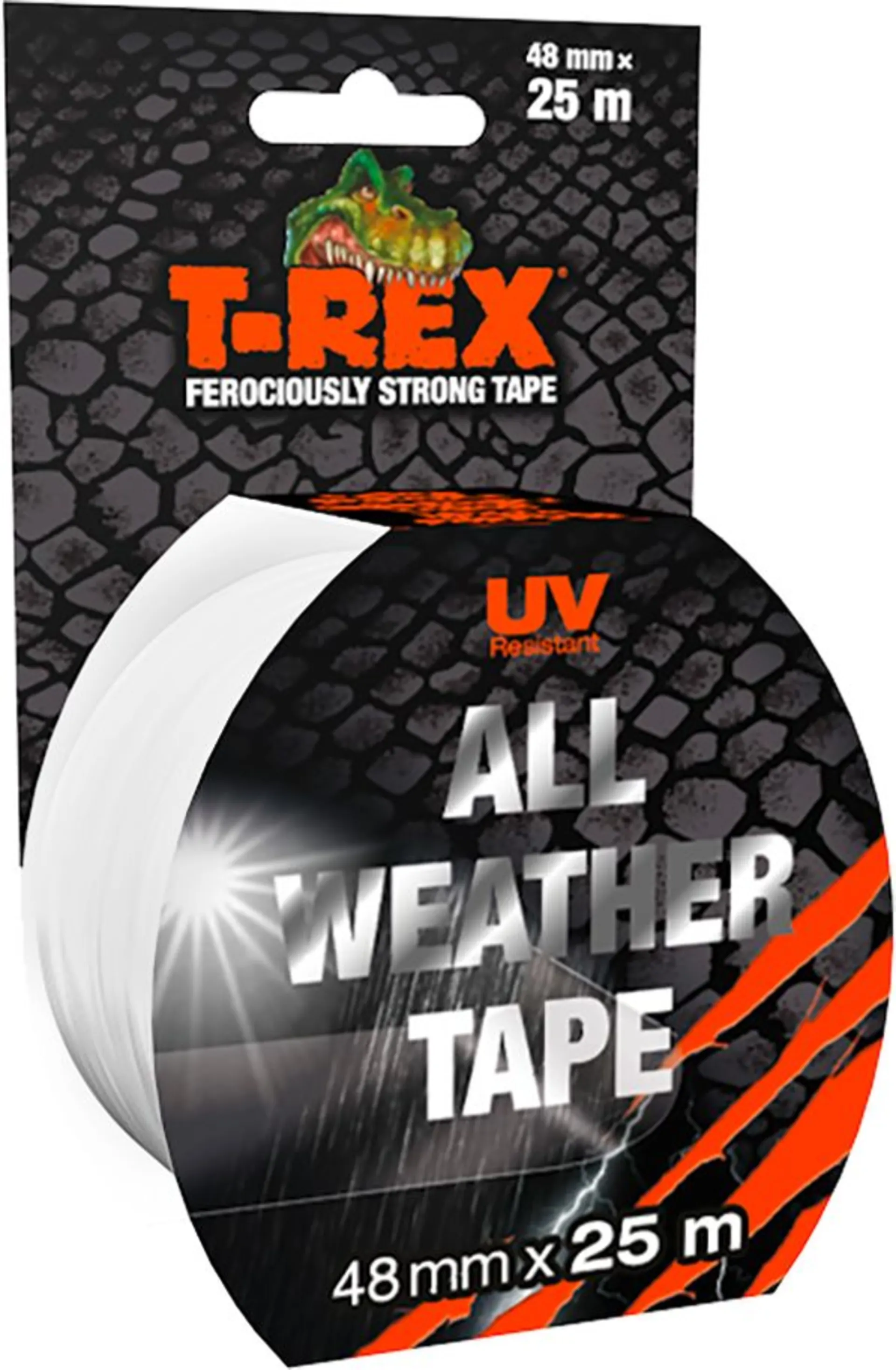 T-Rex All Weather Tape für zuverlässige Reparaturen 25 Meter transparent