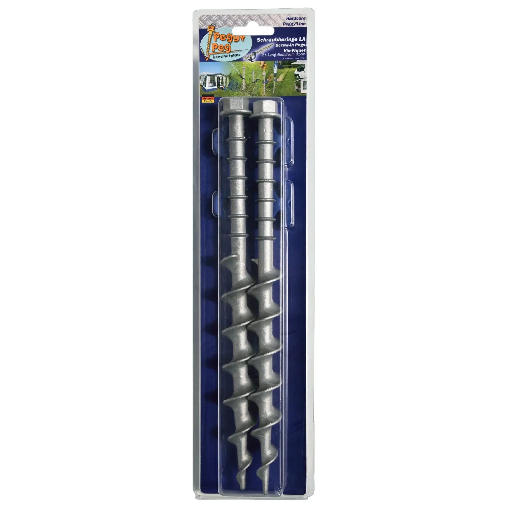 Peggy Peg Schraubhering Long Aluminium (LA) 31 cm 2er Set (PP13)