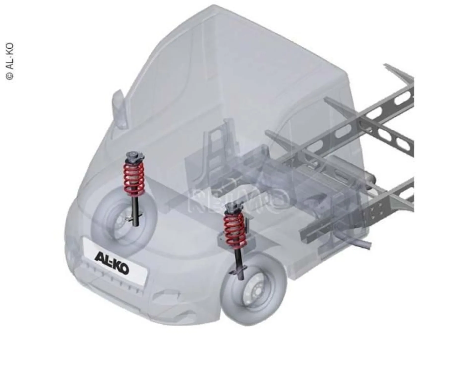 AL-KO Comfort Suspension 40 Heavy für Fiat Ducato Chassis ab Baujahr 2006 - Federsystem für Vorderachse