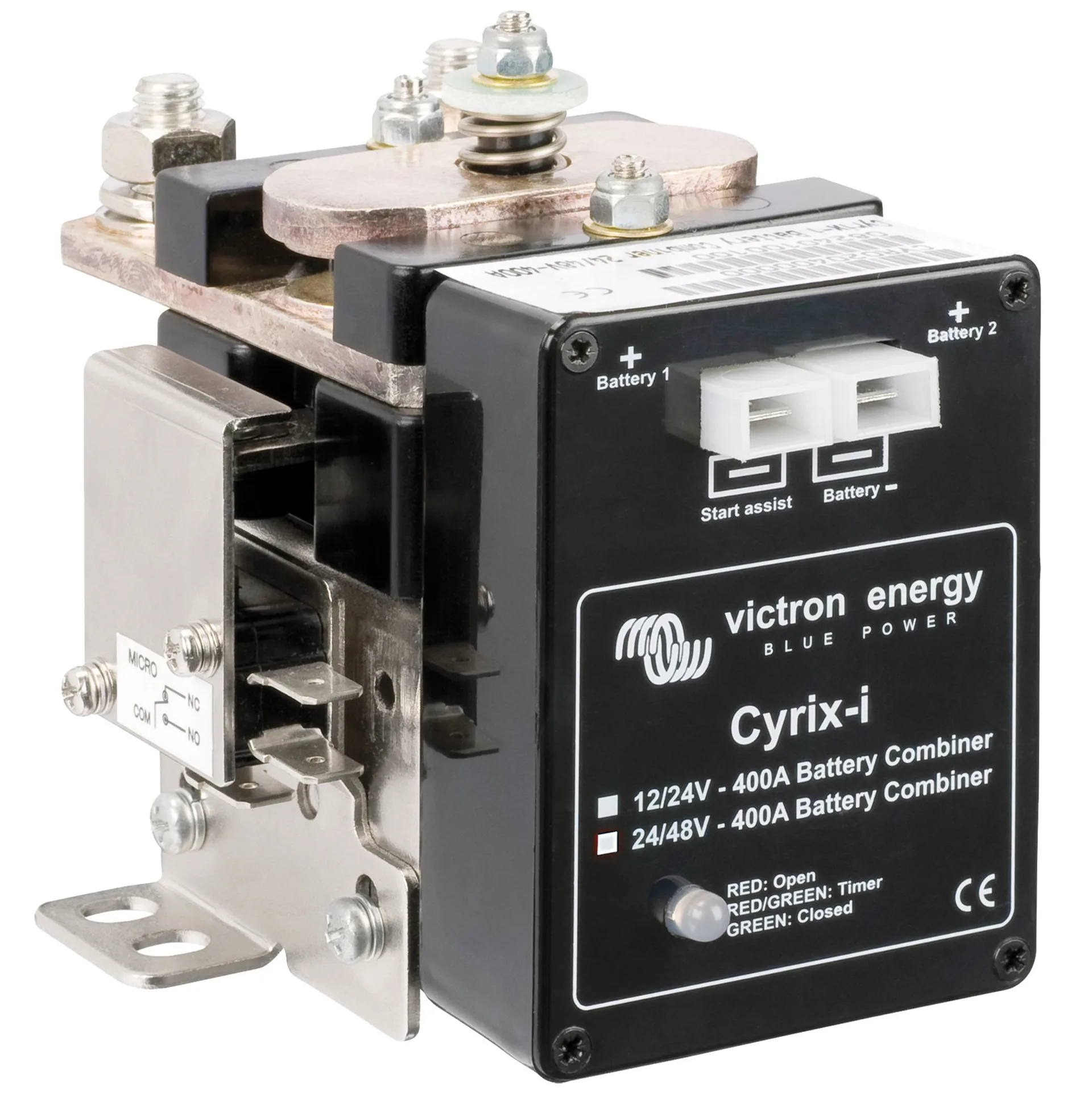 Victron - Batterietrennrelais 12/24 V 400 A Ein: 13.8/27.6 V, Aus: 12.8/25.7 V Victron - Batterietrennrelais 12/24 V 400 A Ein: 13.8/27.6 V, Aus: 12.8/25.7 V