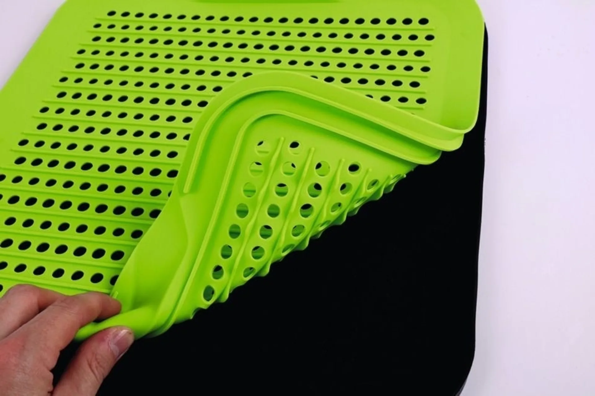 Tapis de cuisine en silicone Camp4 - Set de 2 pièces (38x36cm) - Tapis enroulable pour la vaisselle