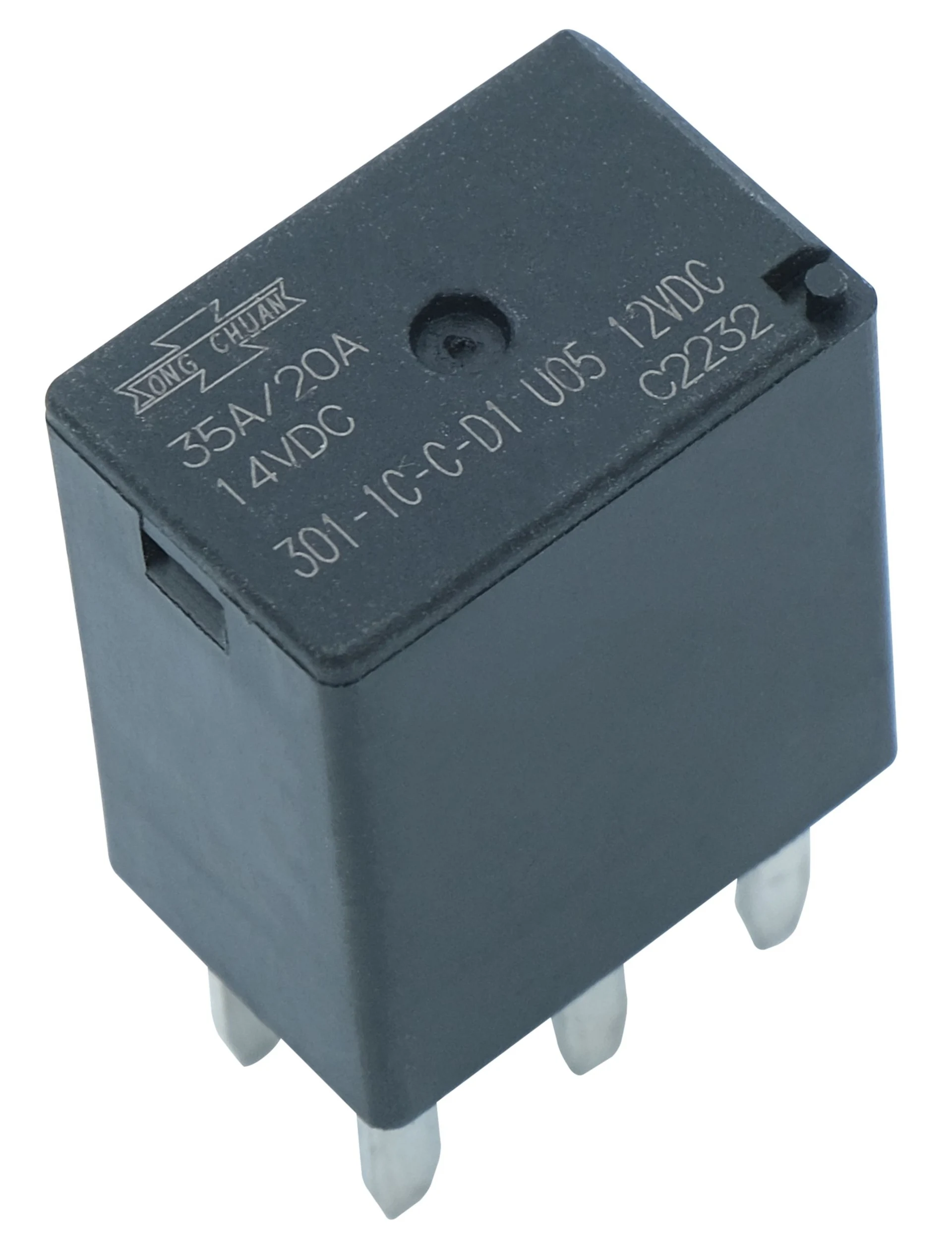 Relais ultra-micro à contact inverseur 12 V 20/35 A 1 - 2 / 12 V 20/35 A, avec diode, ISO 280