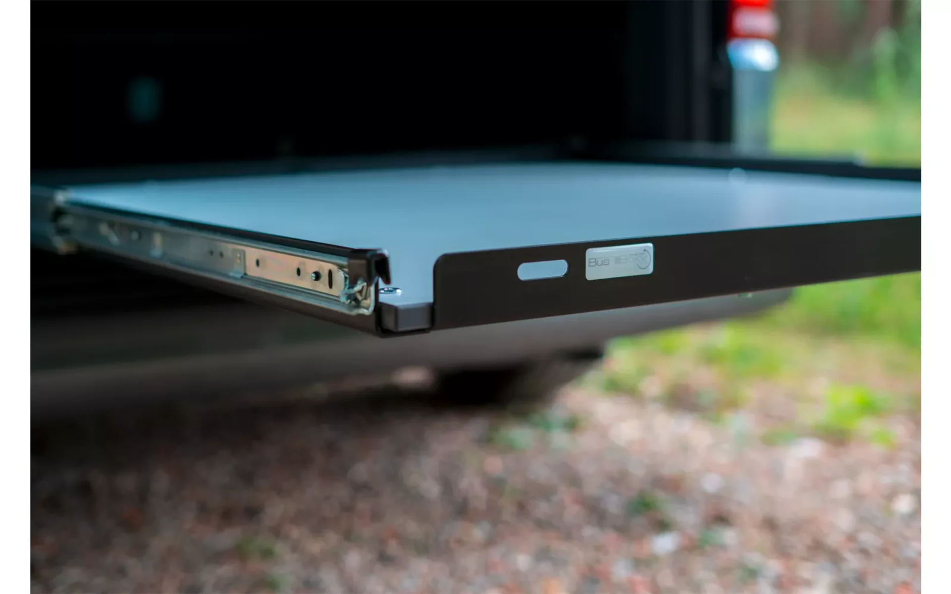 BusBoxx heckBOXX flex VW T5 / T6 / T6.1 Multivan / Beach Module d'extraction arrière Profondeur d'extraction 650 mm