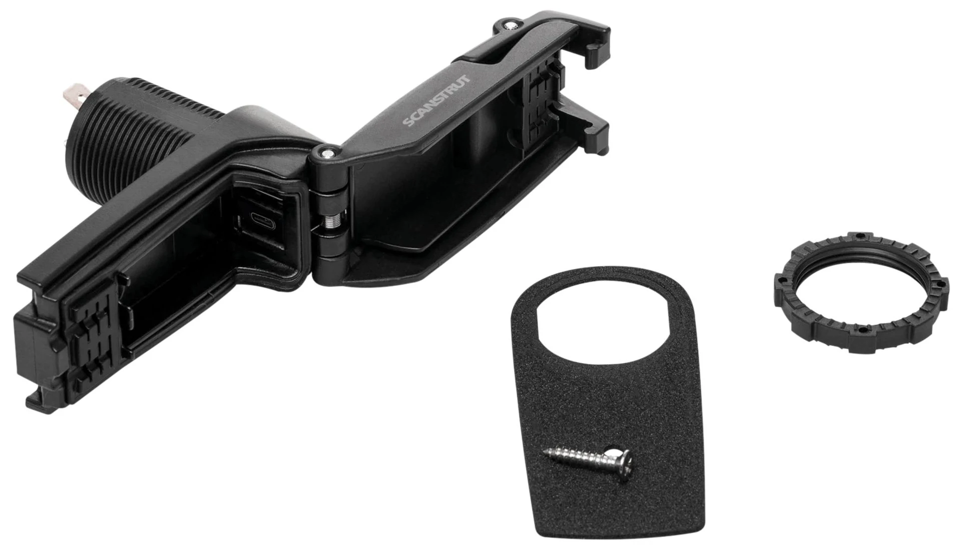 Prise encastrable - 1 x USB-A et 1 x USB-C, ø 29 mm, 12 V 36 W, 24 V 60 W Prise encastrable - 1 x USB-A et 1 x USB-C, ø 29 mm, 12 V 36 W, 24 V 60 W