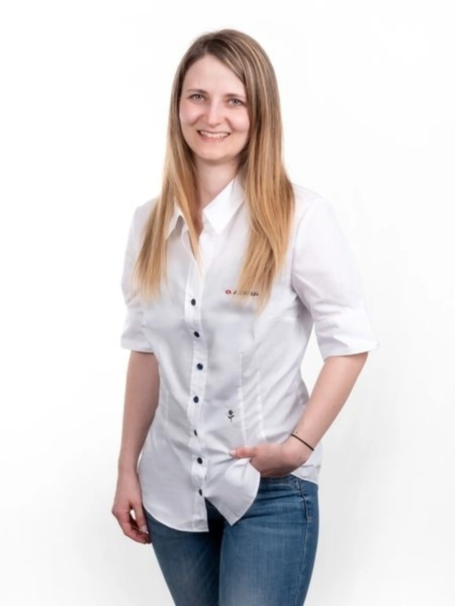 Chemisier femme Adria à manches courtes blanc, taille 36