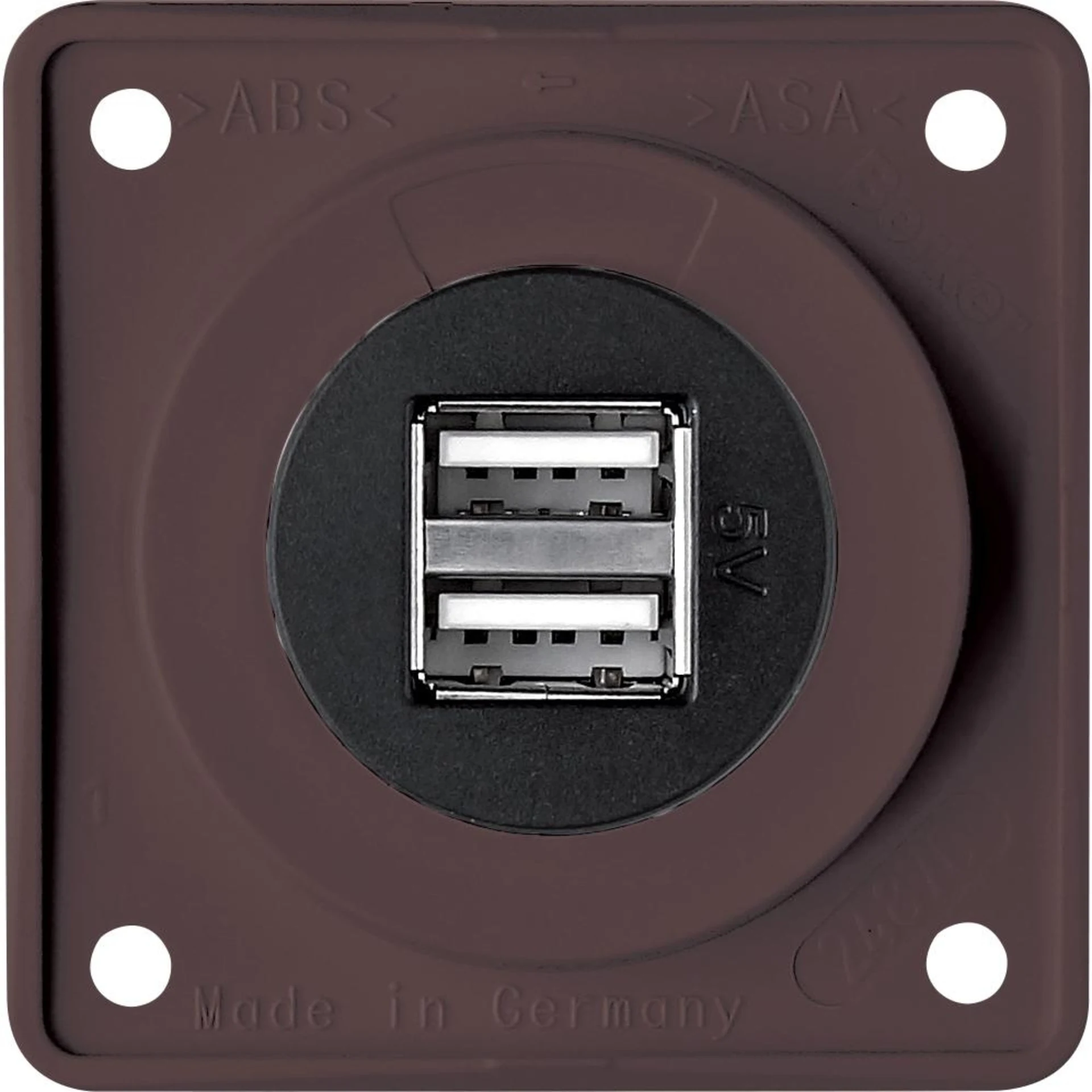 Berker Integro Flow et Pure Double prise USB 12 V marron