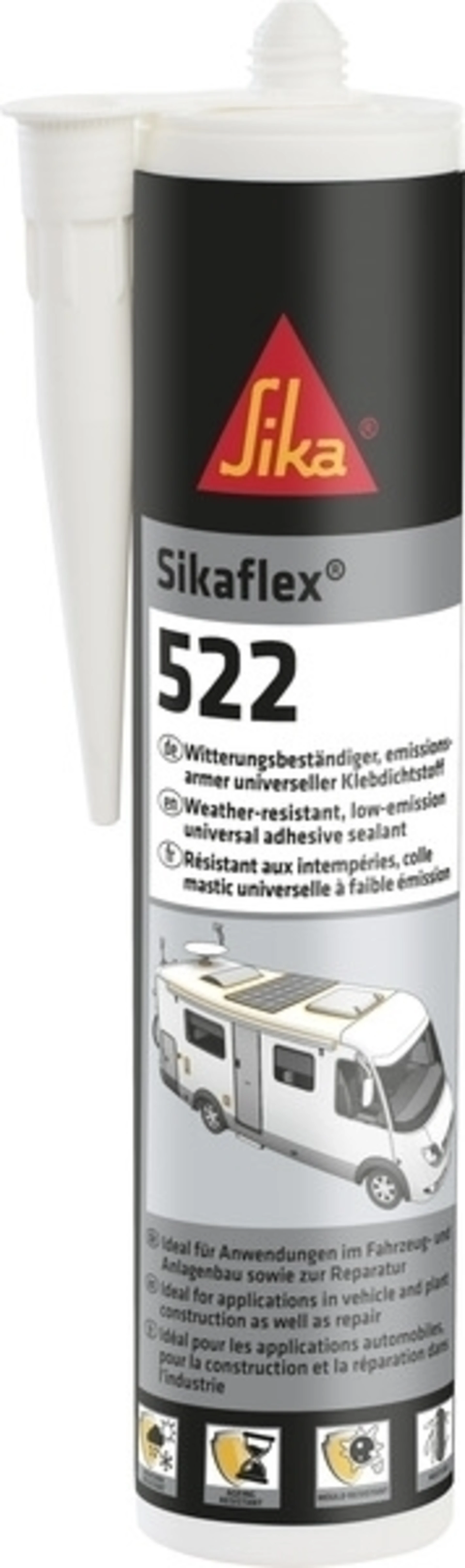 Sikaflex-522 mastic adhésif gris (cartouche de 300ml) Sikaflex-522 mastic adhésif gris (cartouche de 300ml)