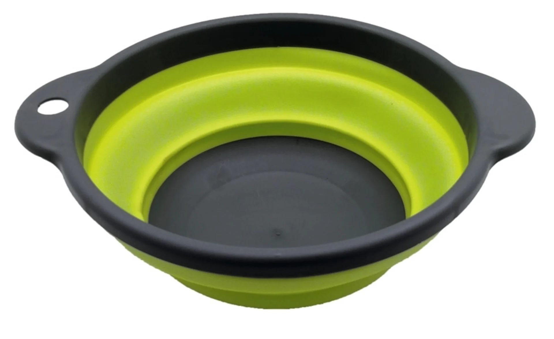 Camp4 Bol pliable en gris/lime, diamètre 20cm, hauteur 3.5/9cm