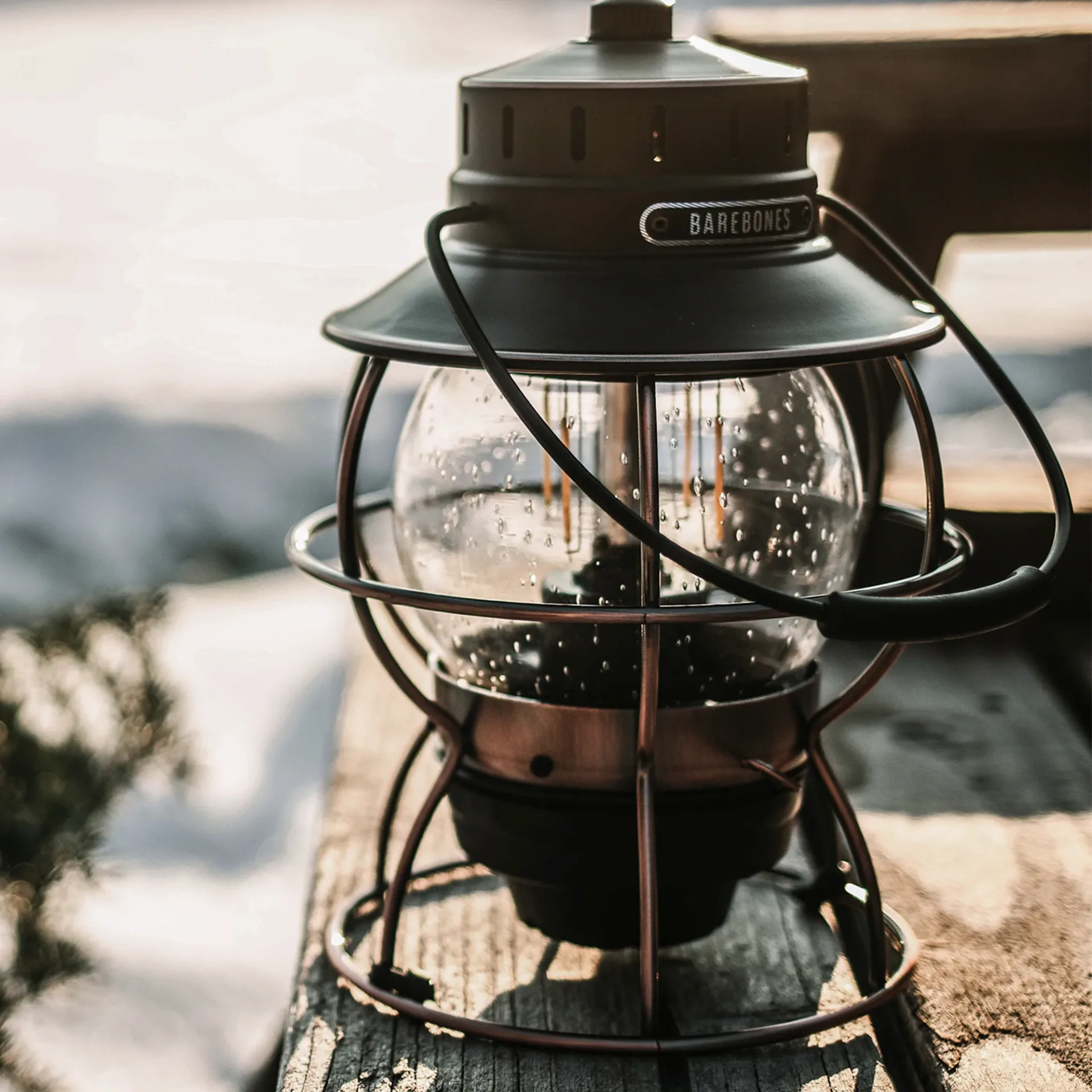 Barebones Railroad Lantern antique bronze