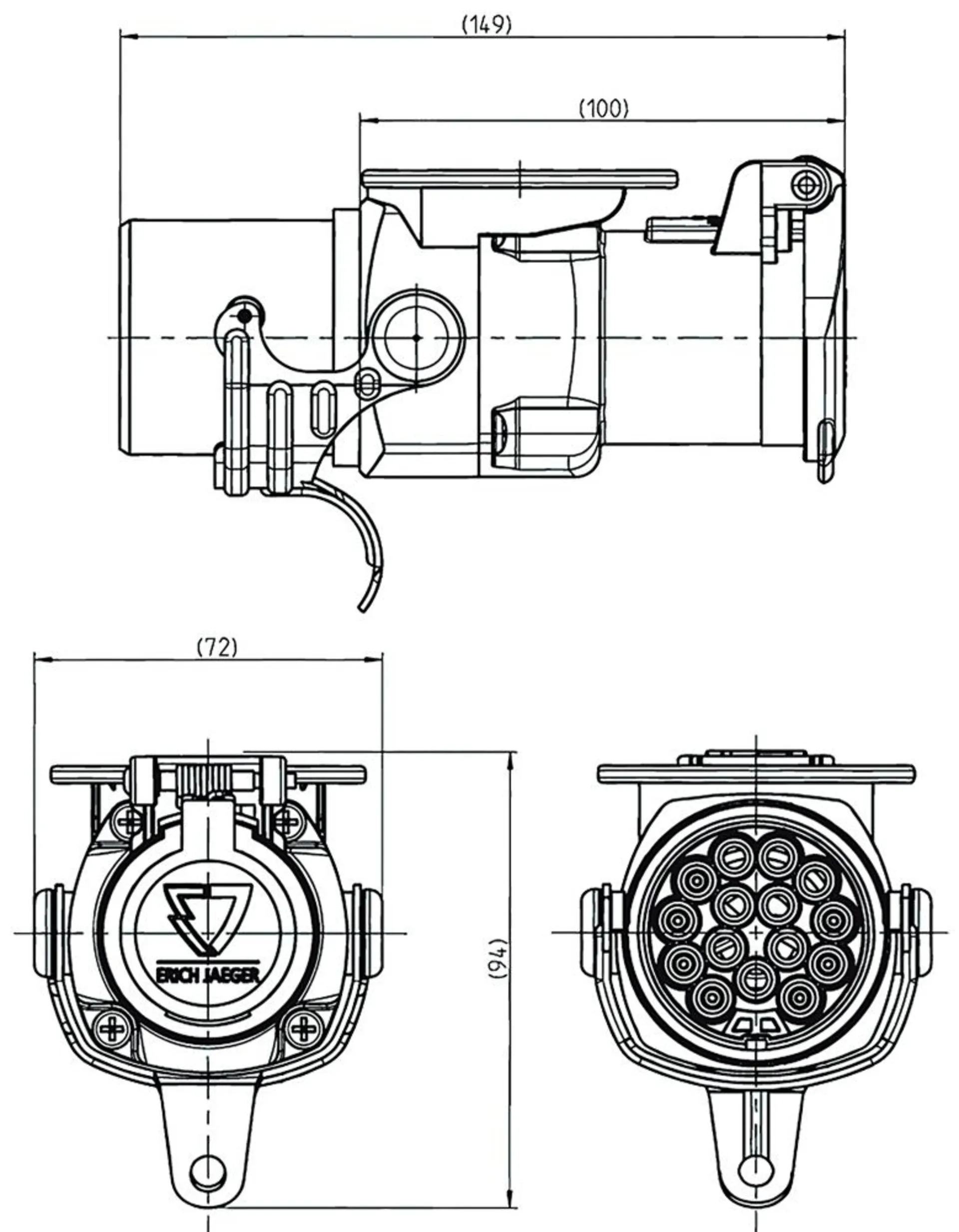 Adapter 15- auf 7-pol. * Euro-N *
