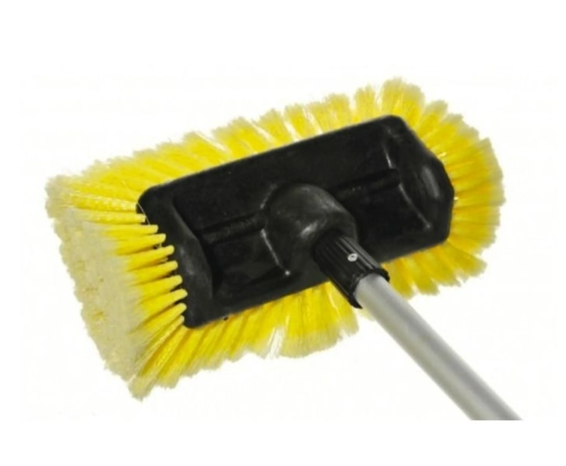 Brosse télescopique pour lavage de voiture avec brosse circulaire et poils latéraux
