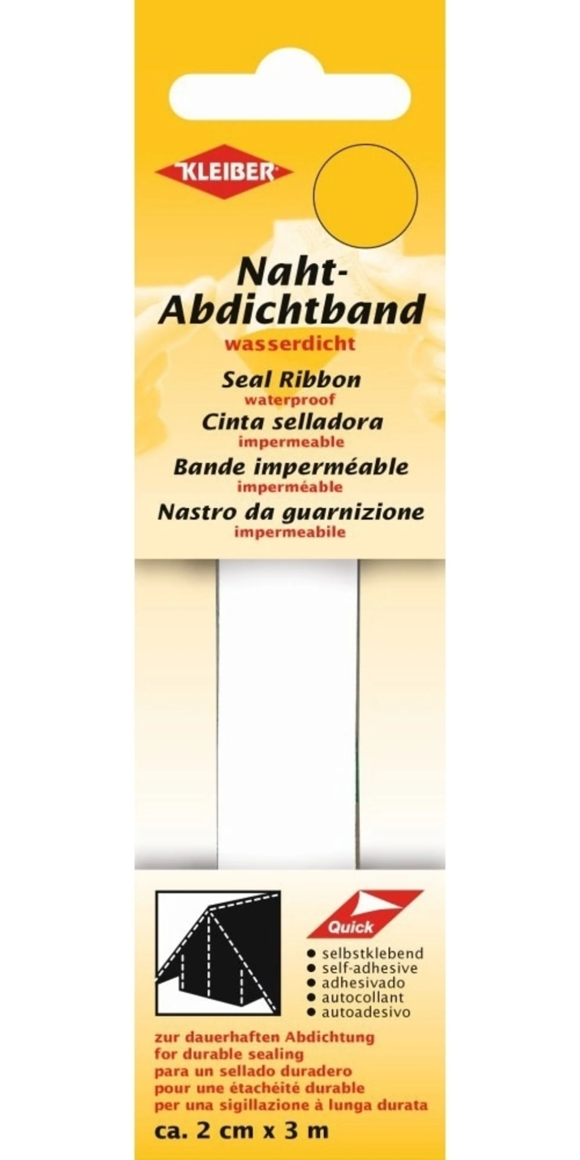 Kleiber Zeltnaht-Abdichtband 3 m Weiß