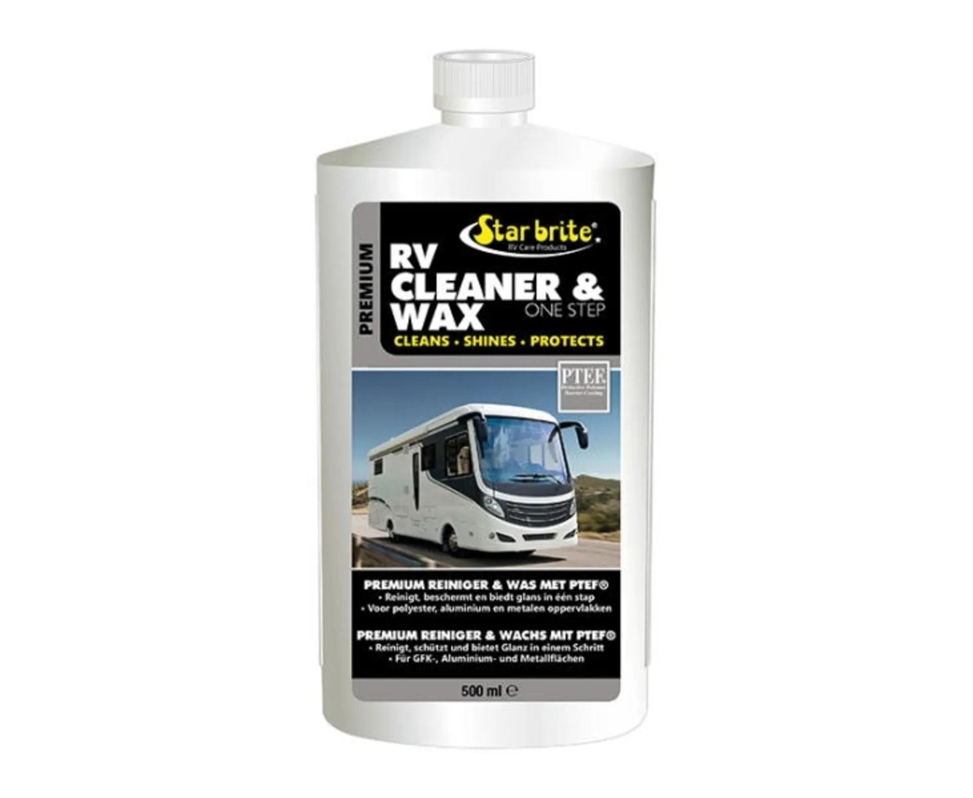 Nettoyant et cire premium avec PTEF pour caravanes et camping-cars, 500ml