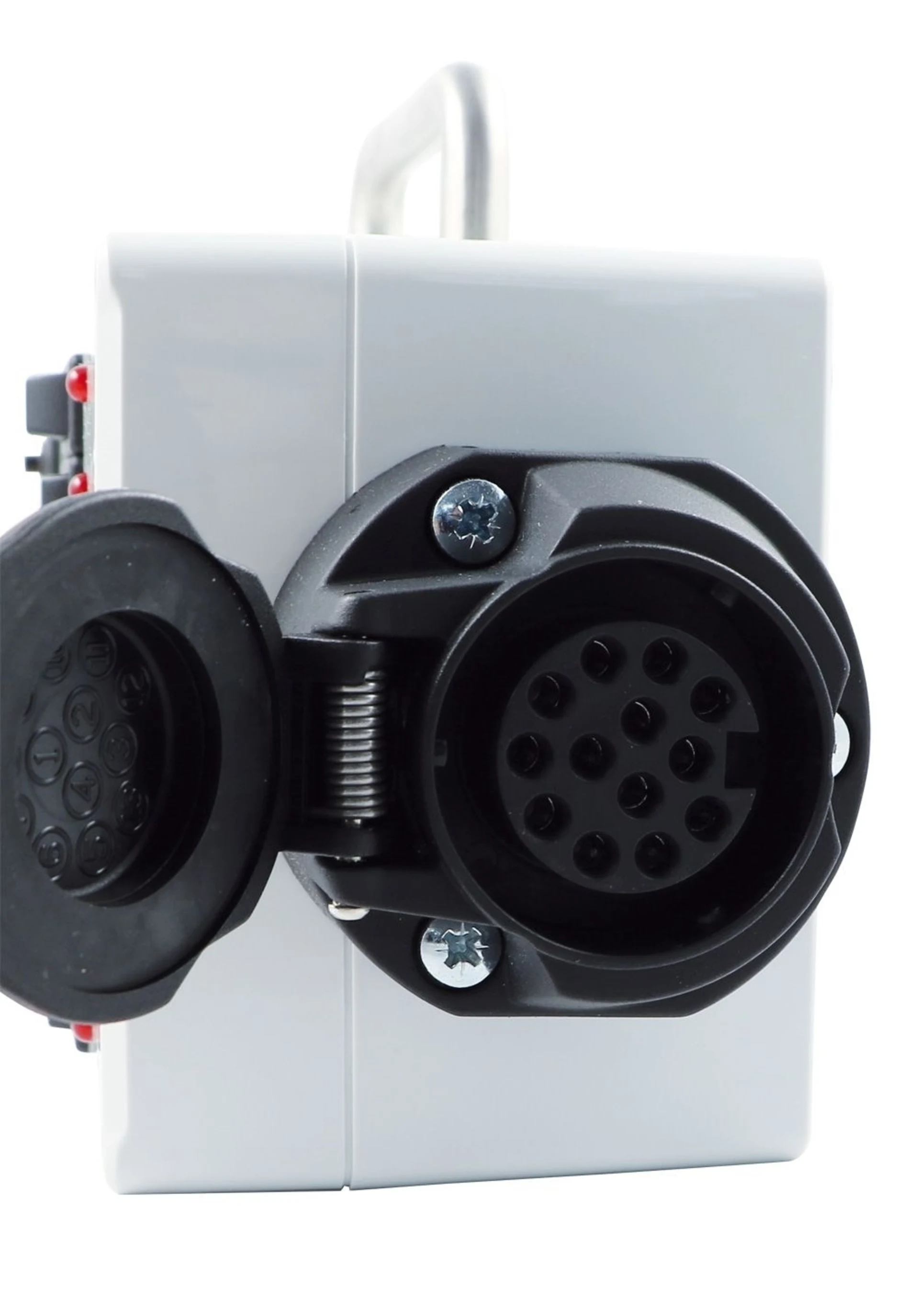 Testeur d'éclairage pour remorques 7/13 broches, 12 V, avec batterie intégrée Testeur d'éclairage pour remorques 7/13 broches, 12 V, avec batterie intégrée