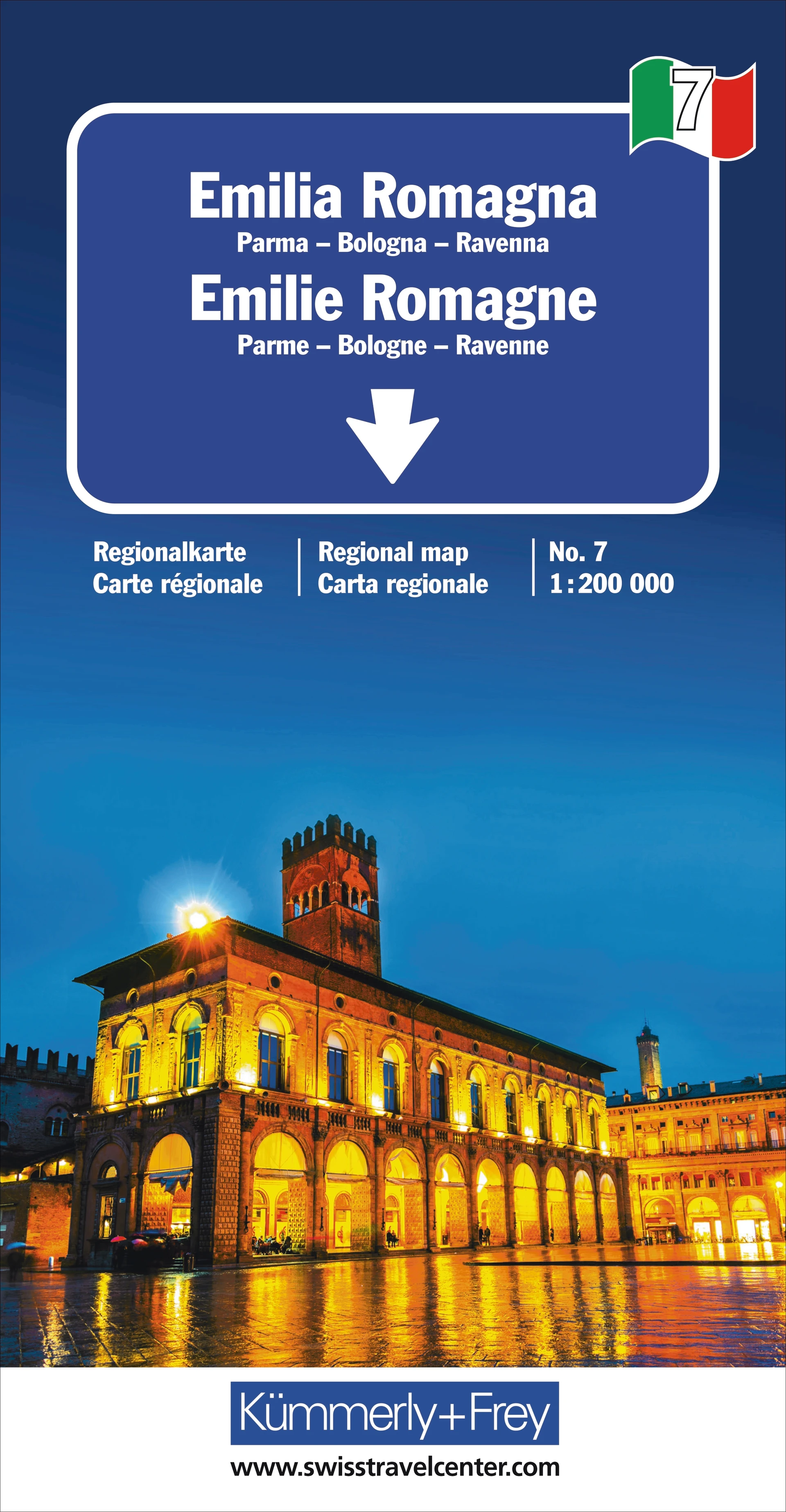 Emilia-Romagna Nr. 07 Regionalkarte Italien1:200 000