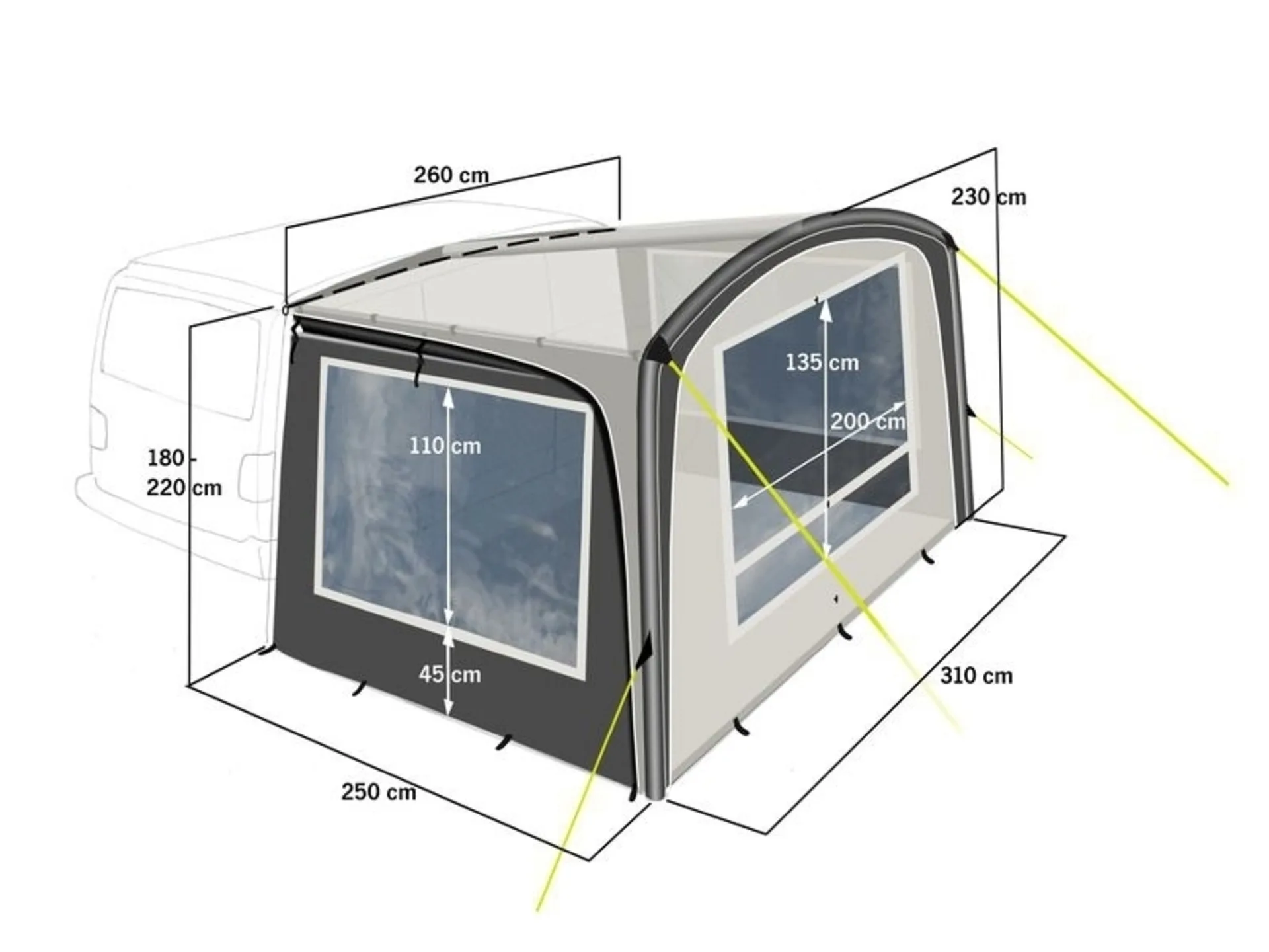 Sonnensegel und Vorzelt für VW- und Campingbusse - Antigua Air
