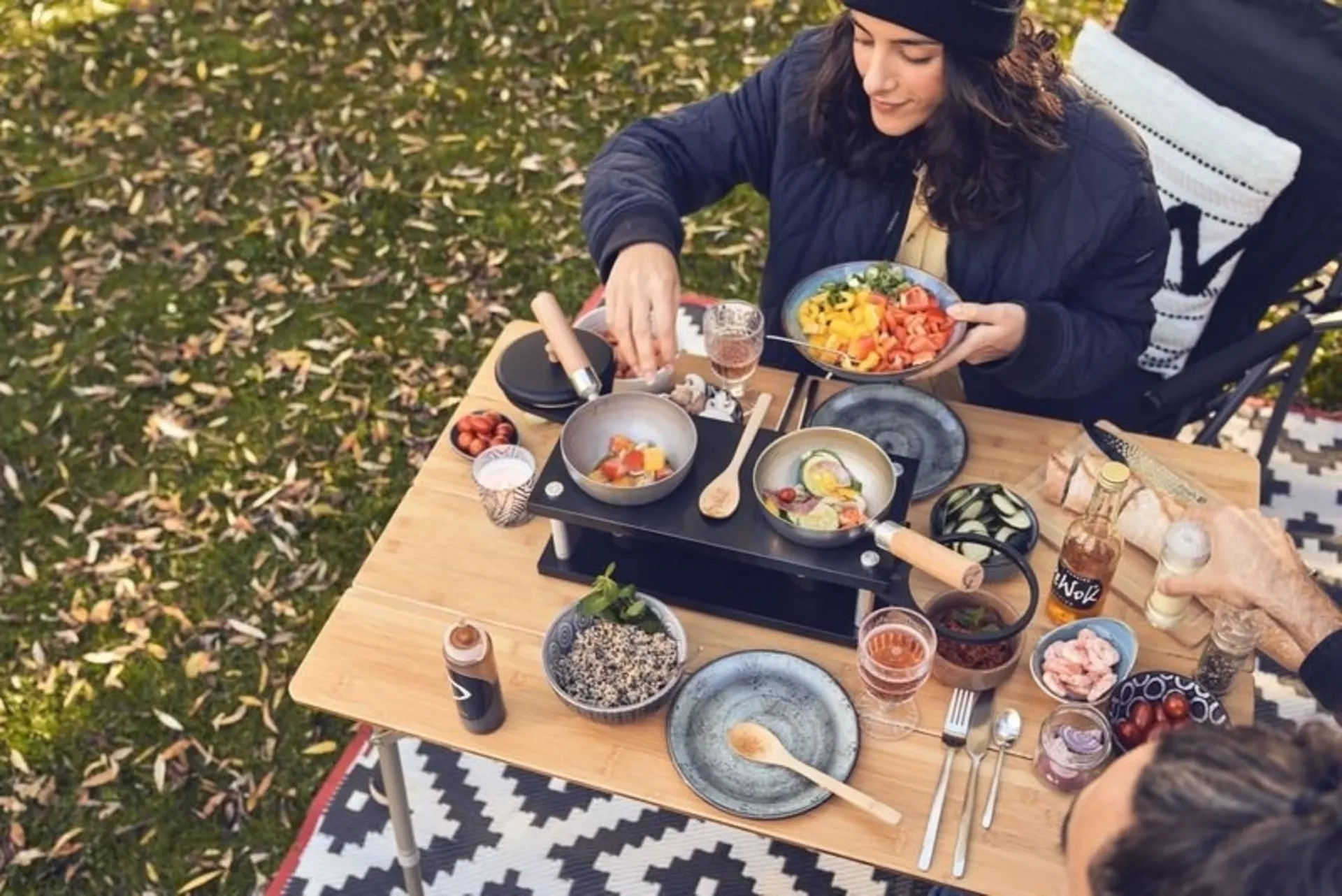 DeWok Set für 4 Personen mit Brenngel-Betrieb